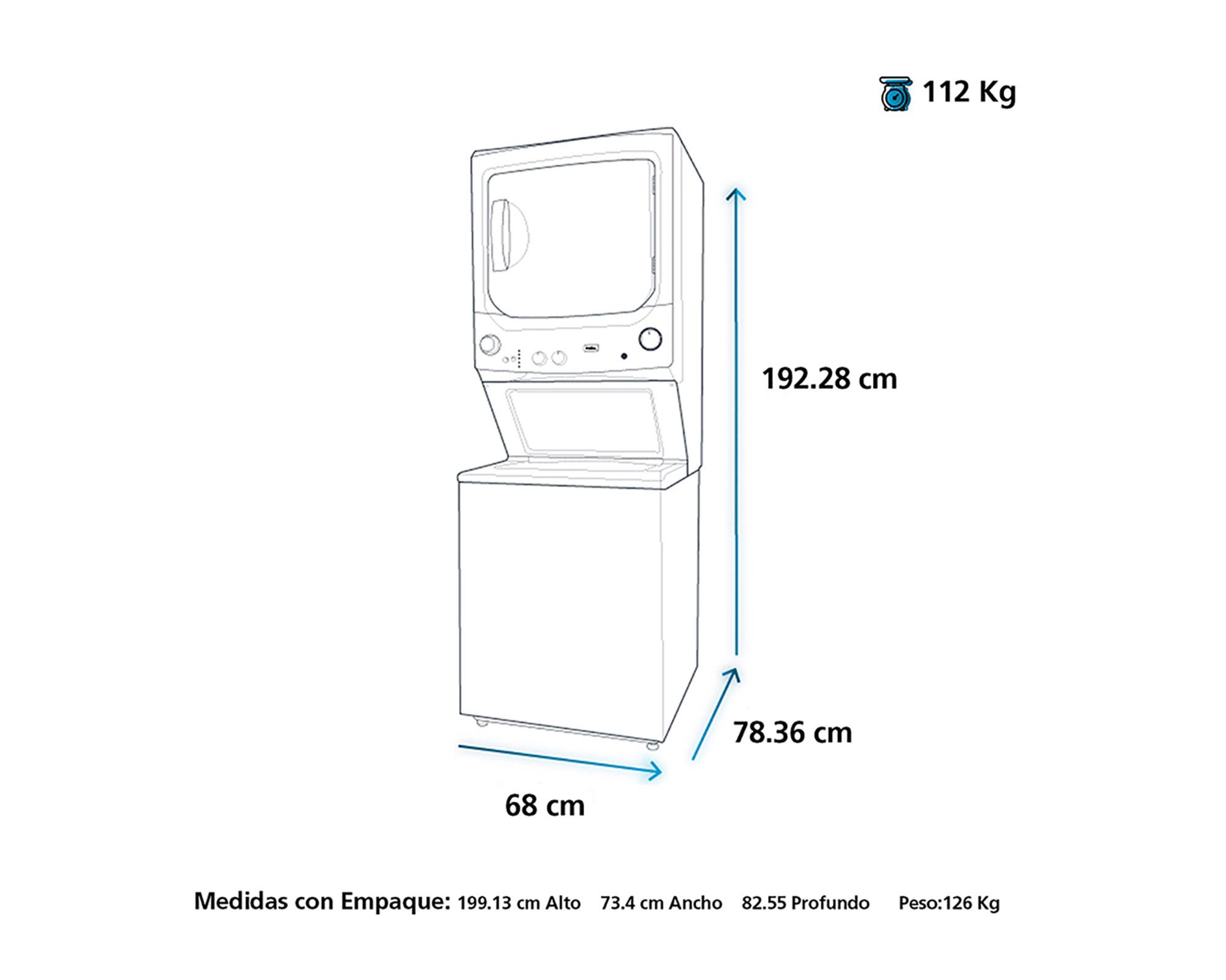 Centro lavado MCL2040EEBBY0 670 Rpm 18 kg/10 kg-4
