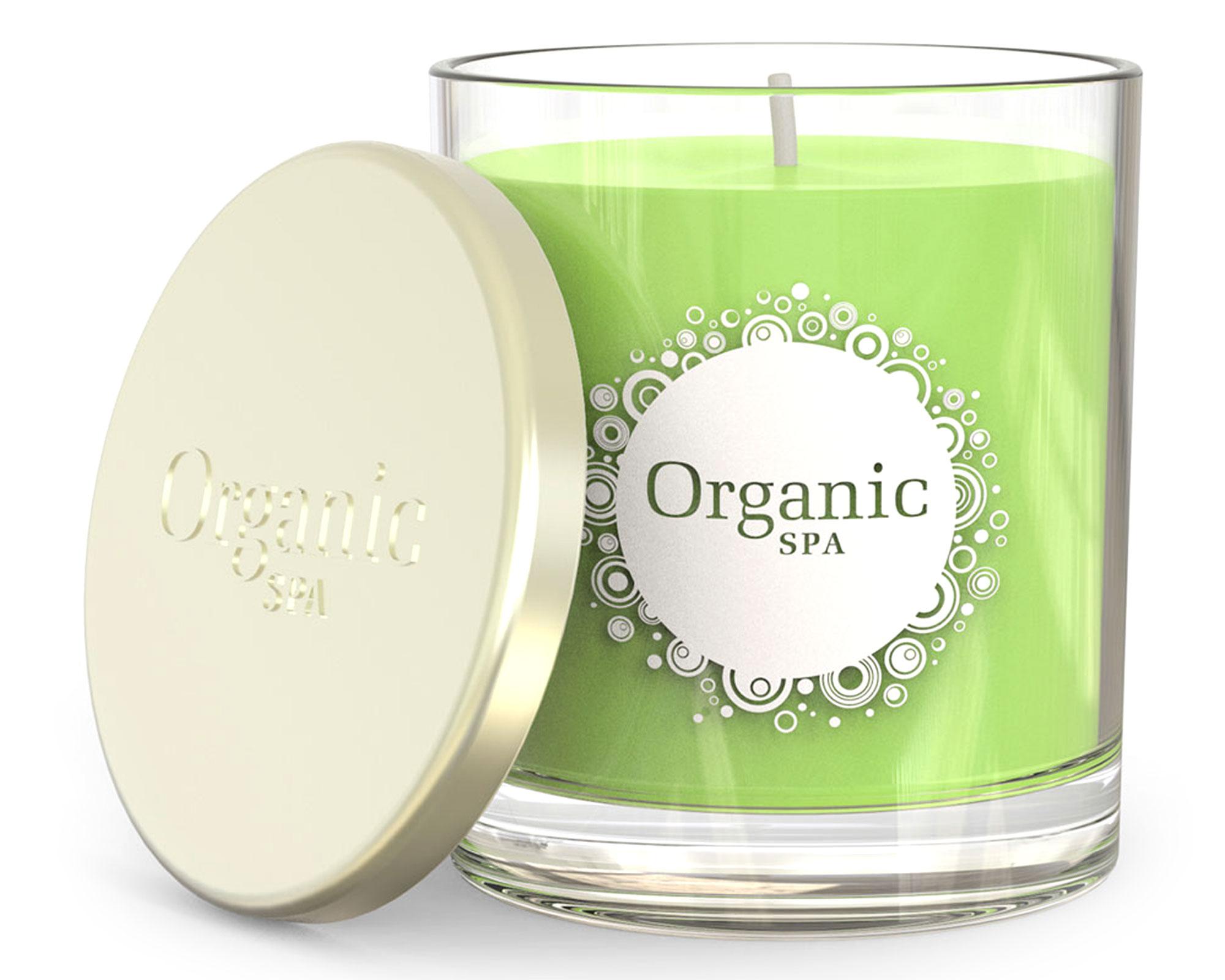 Vela vaso 8 cm verbena/fresias Organic Spa.-0