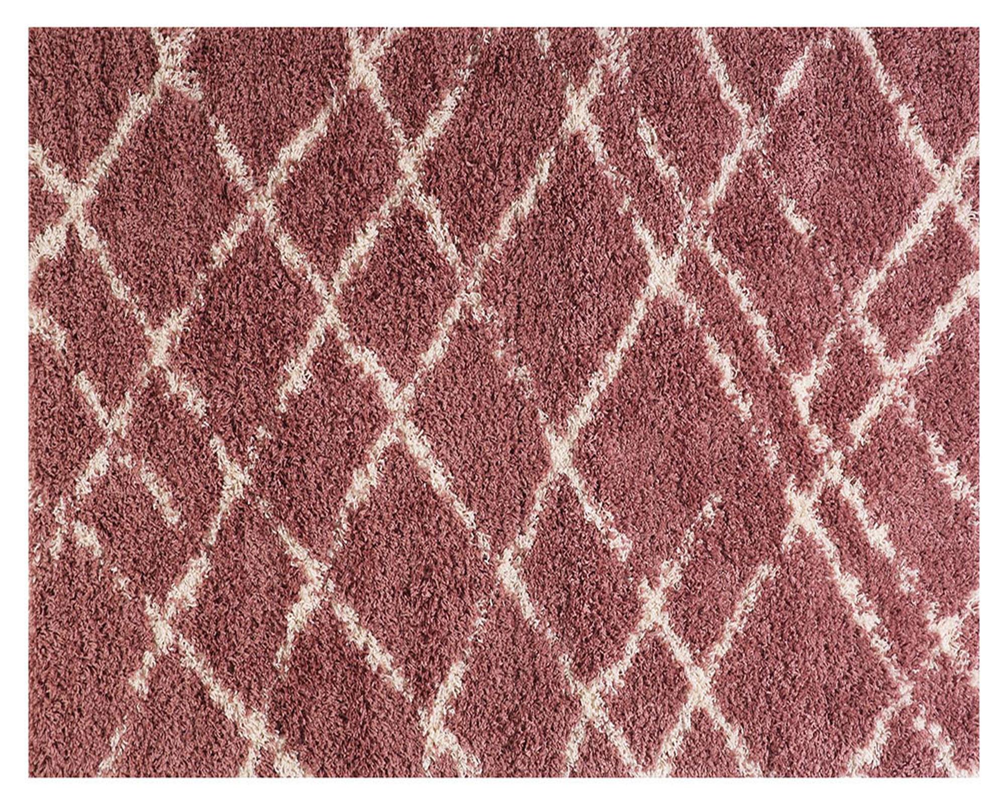 Alfombra shaggy 50x100 cm rosado Dib.-0