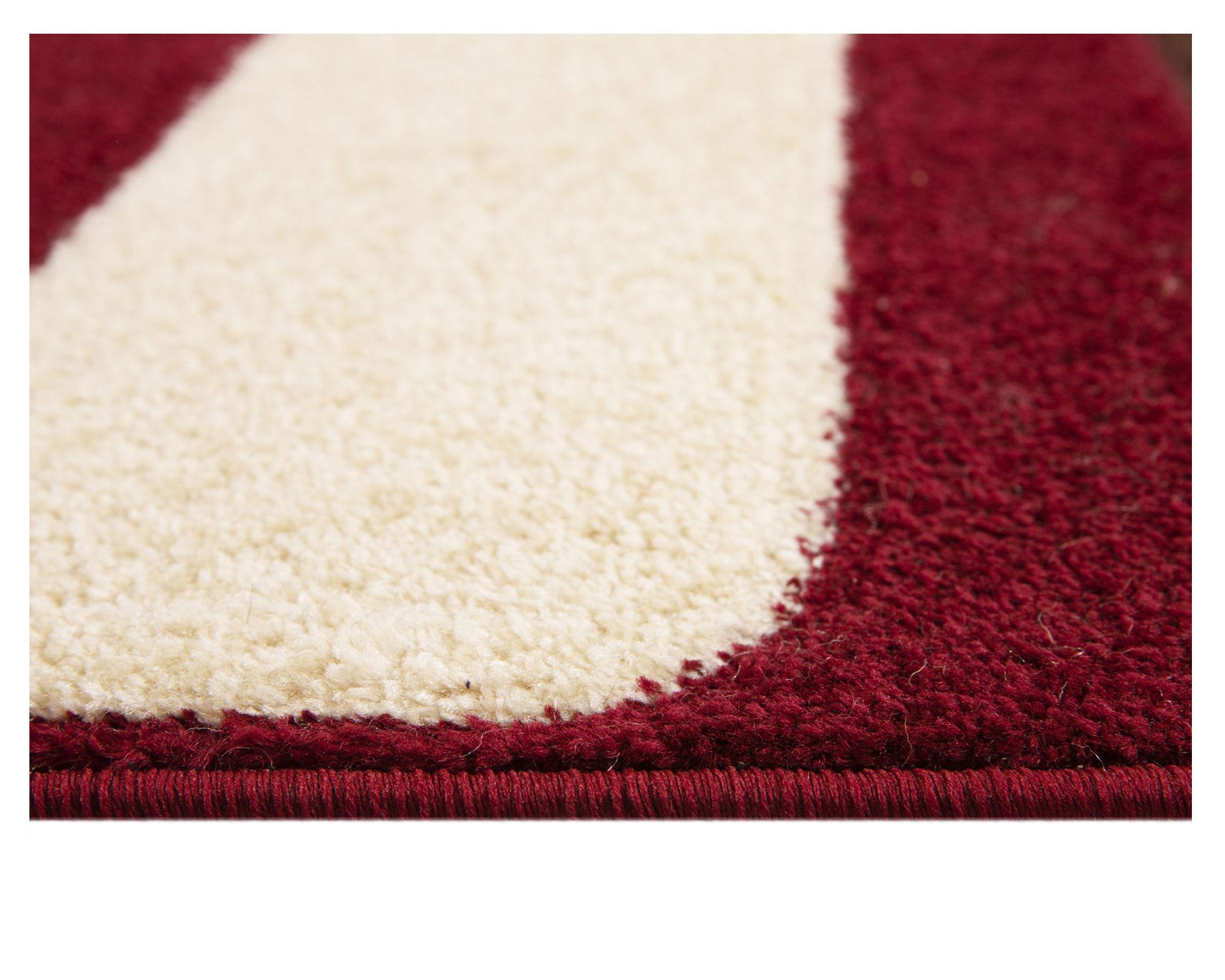 Alfombra 133x190 cm Hawaii 2 rojo/café Dib.-3