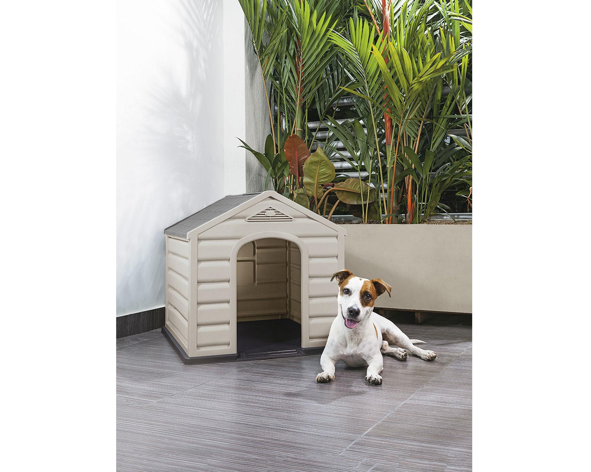 Casa perro 89x90x92 cm gris Rimax.-3