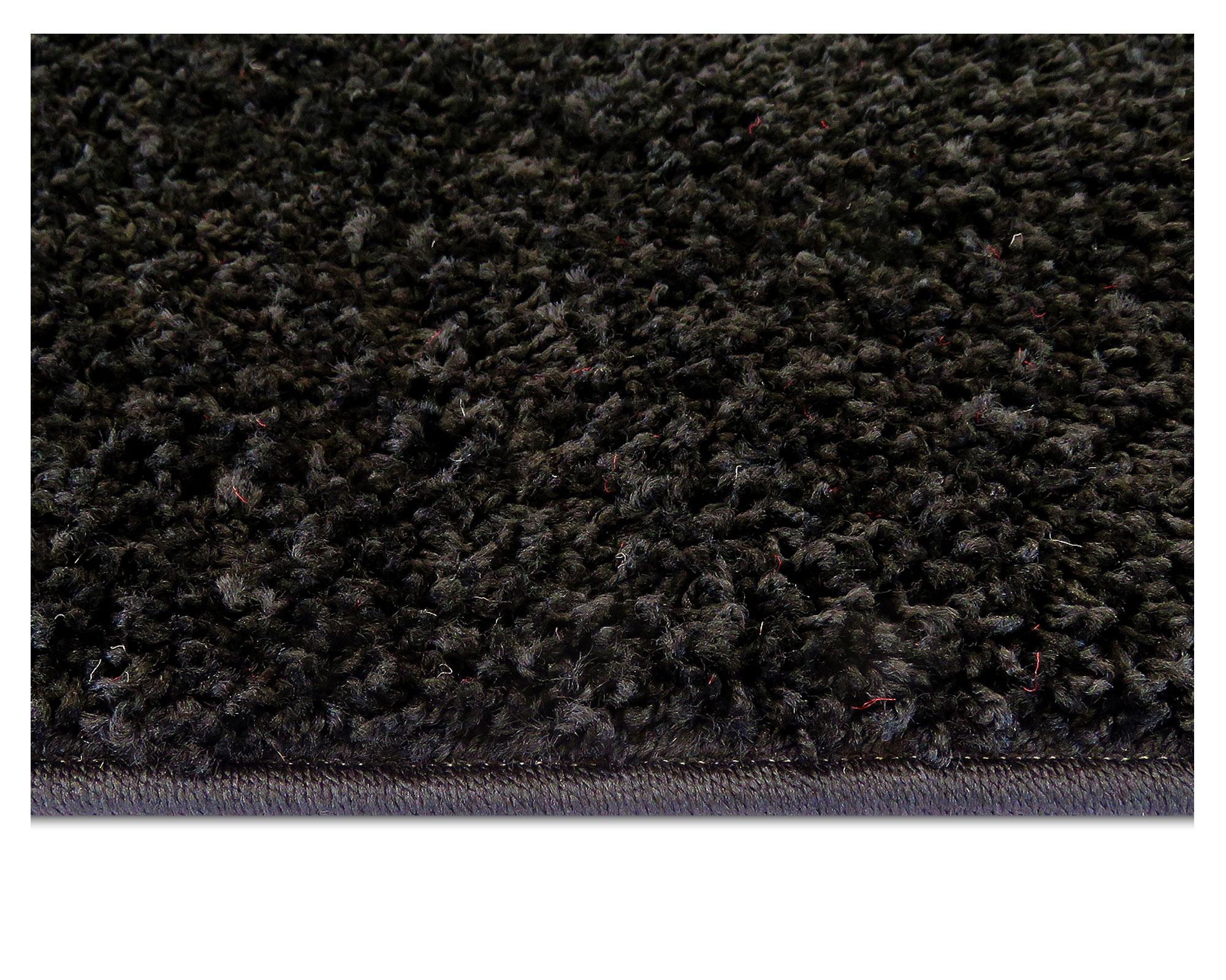 Alfombra shaggy 50x100 cm Lisa negro Idetex.-2