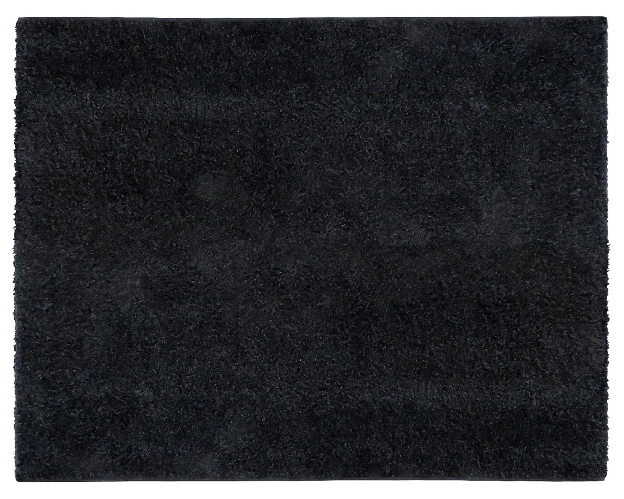Alfombra shaggy 50x100 cm Lisa negro Idetex.-0