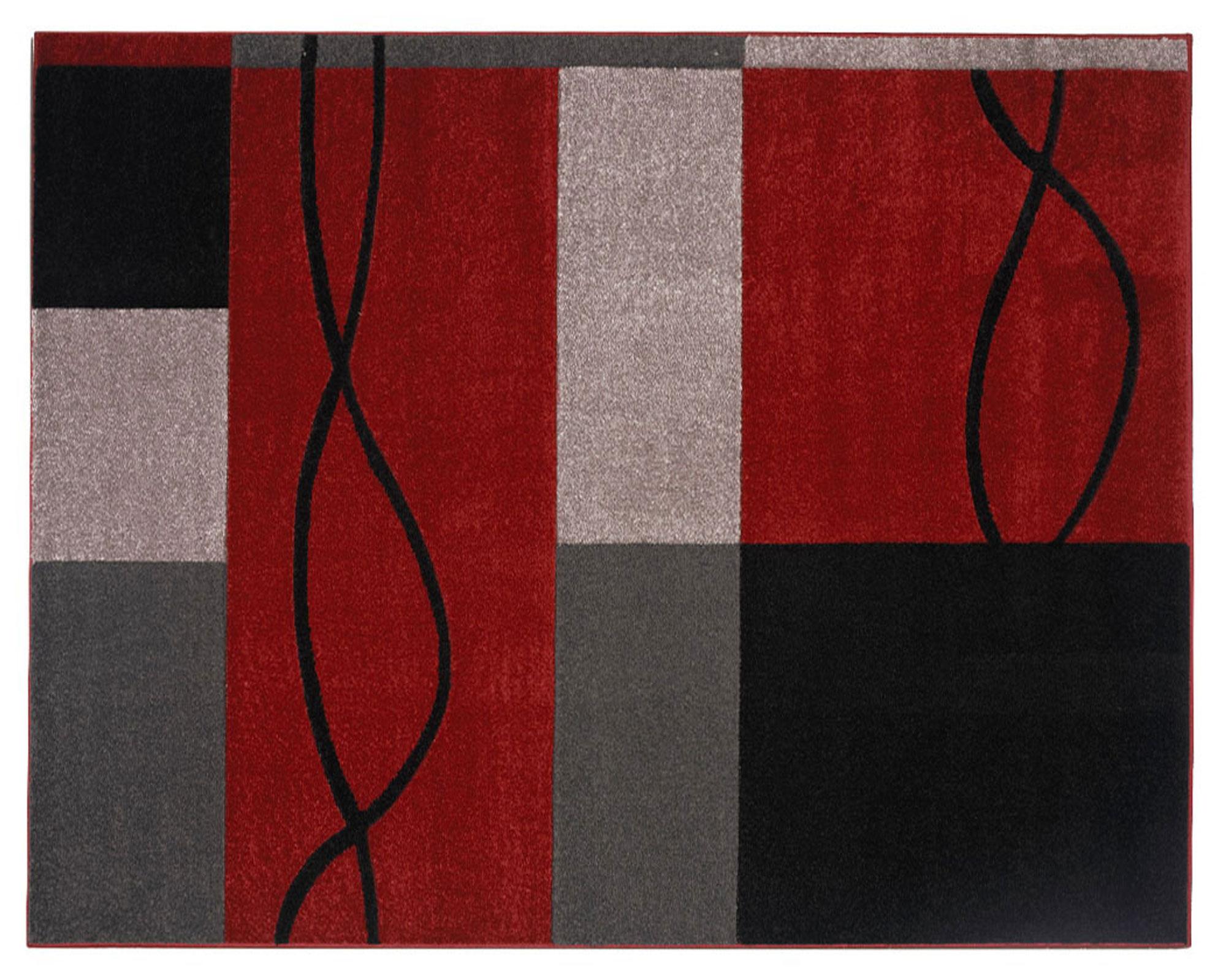 Alfombra 133x180 cm Frize Carved 5 rojo Idetex.-0