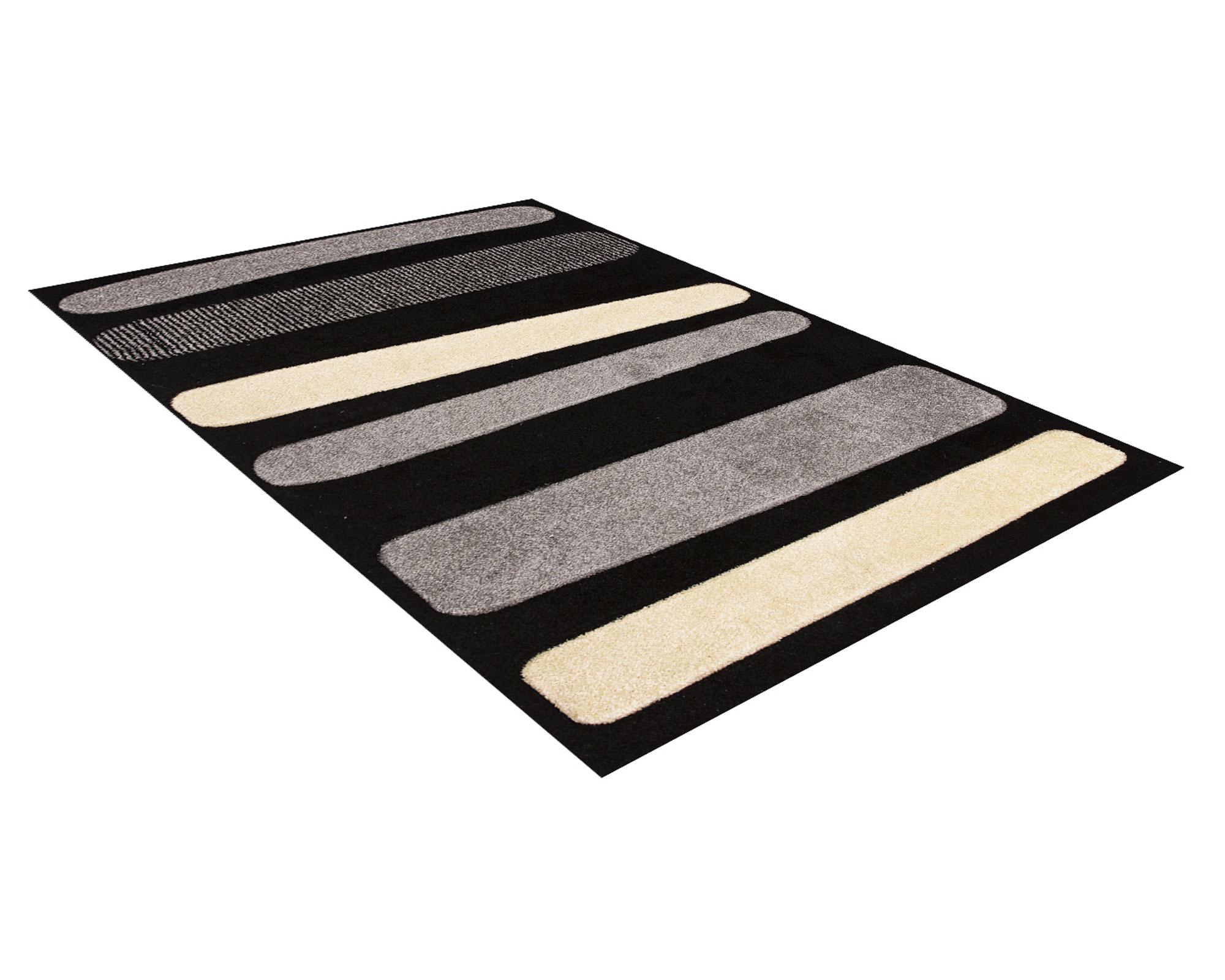 Alfombra 150x220 cm Hawaii 2 gris/negro Dib.-1