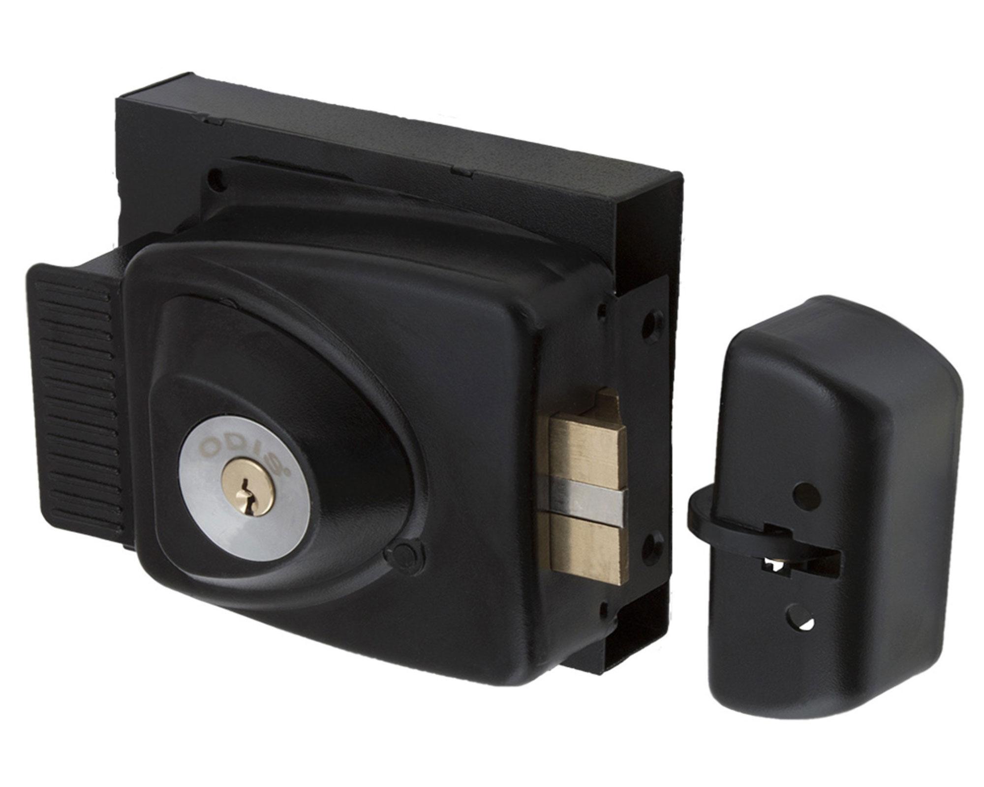 Cerradura sobreponer eléctrica + transformador 783 negro Odis.-2