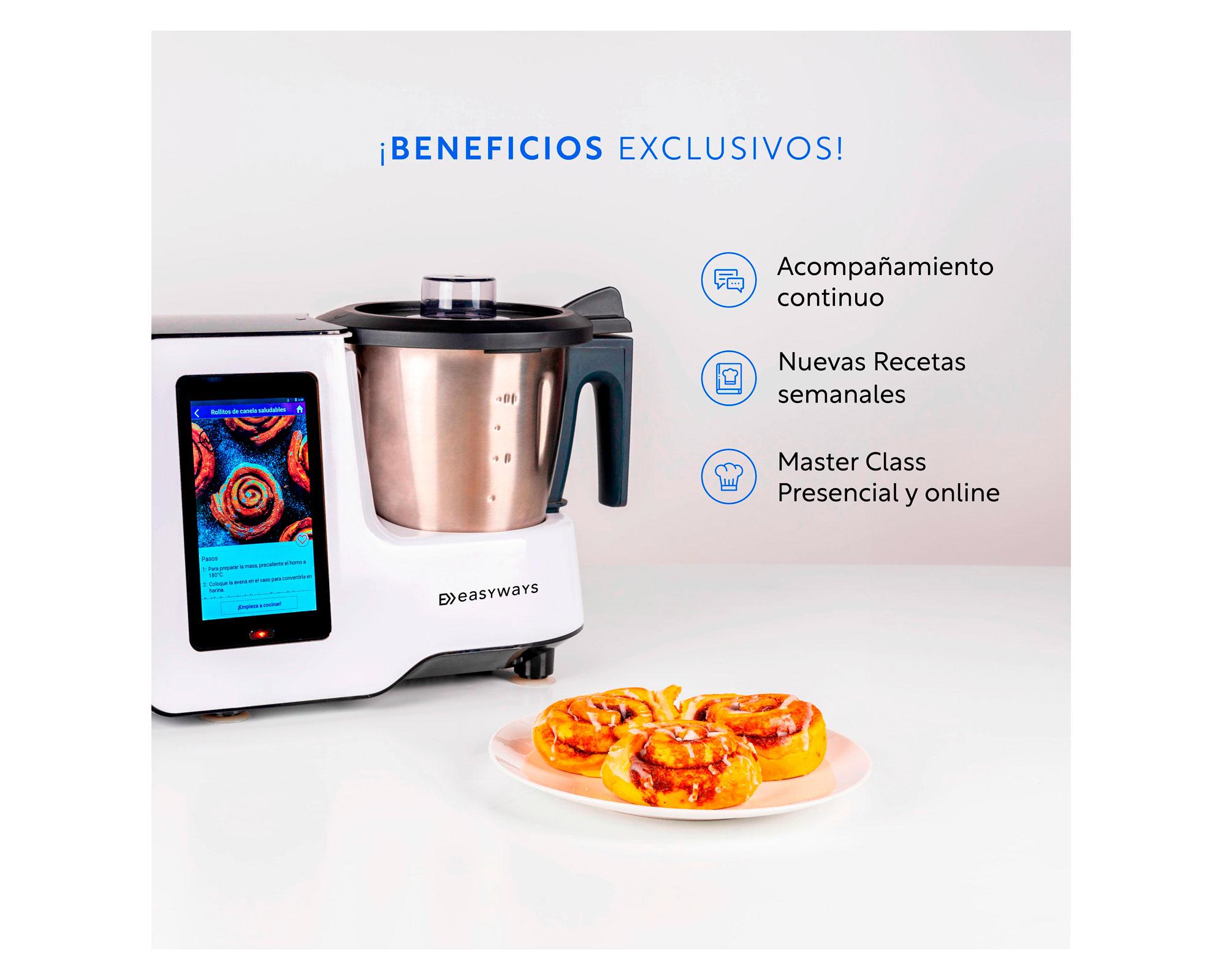 Robot de cocina 1800W Kitchen Connect blanco EasyWays.-10