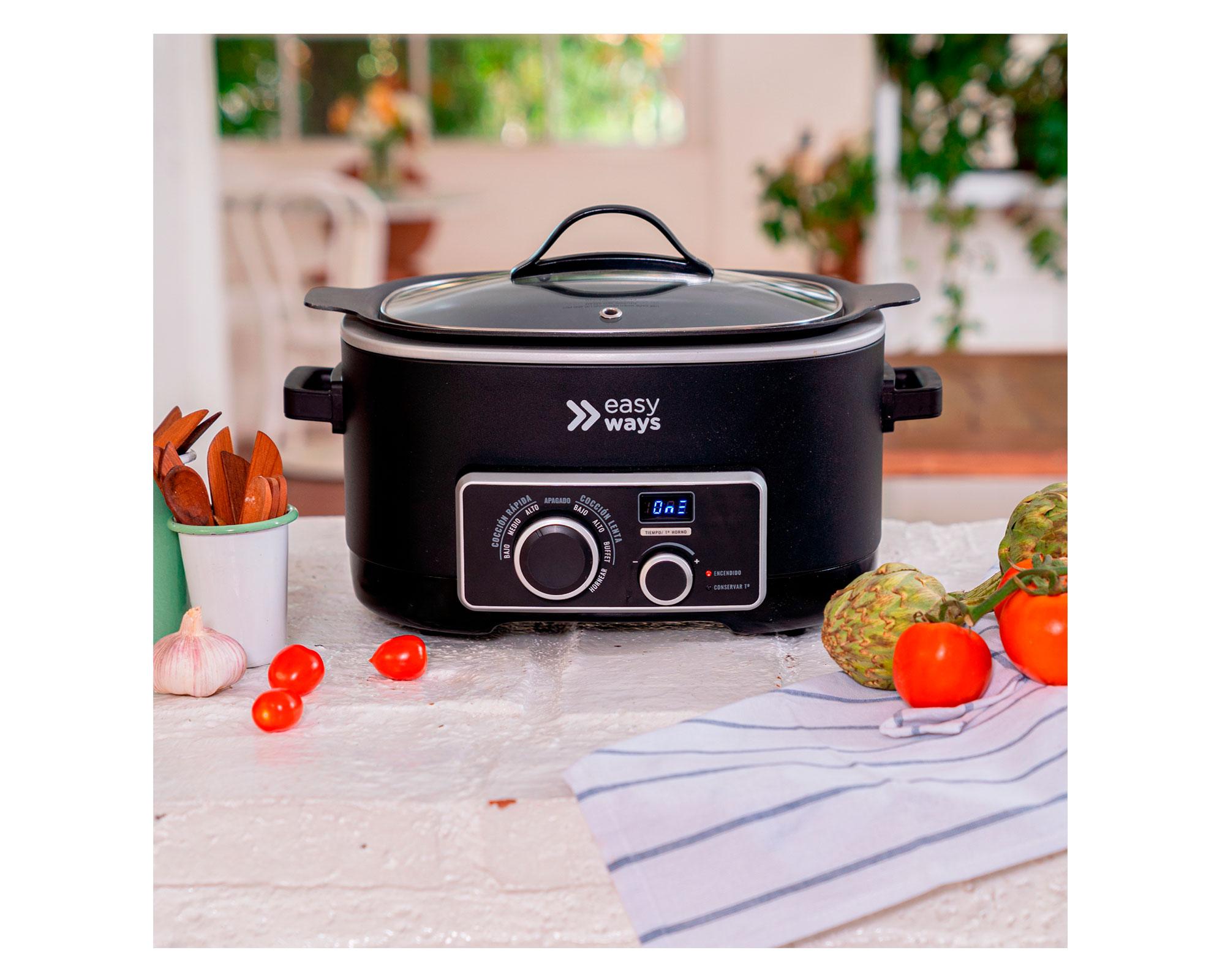 Olla eléctrica 5.5 litros Multicooker negro EasyWays.-2