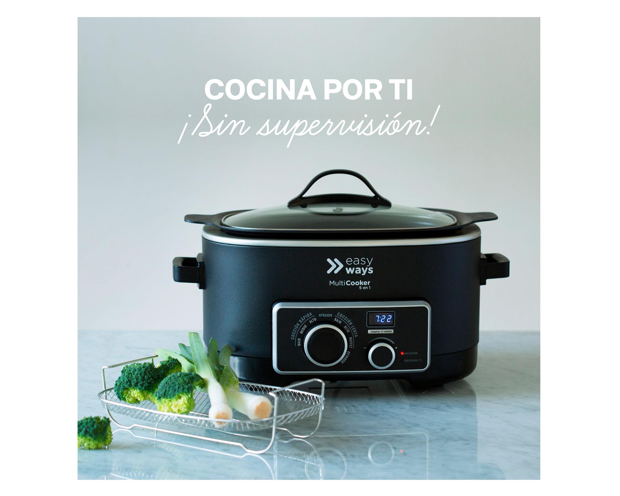 Olla eléctrica 5.5 litros Multicooker negro EasyWays.-4