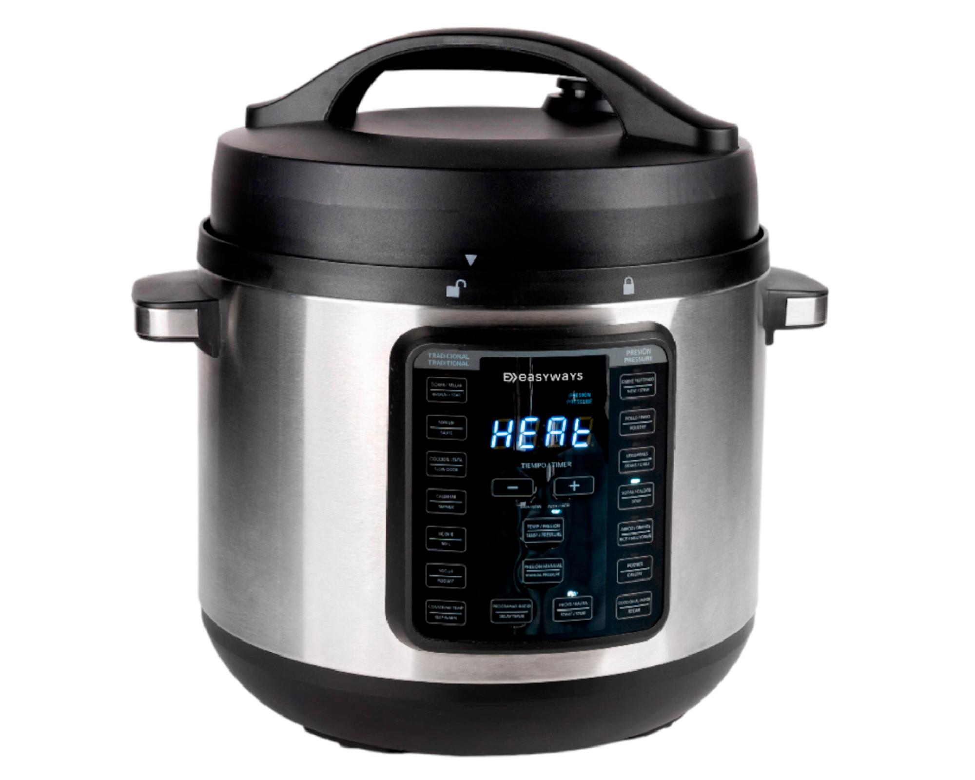 Olla eléctrica multifunción Fast Pot plateado/negro 7.6 lt-0