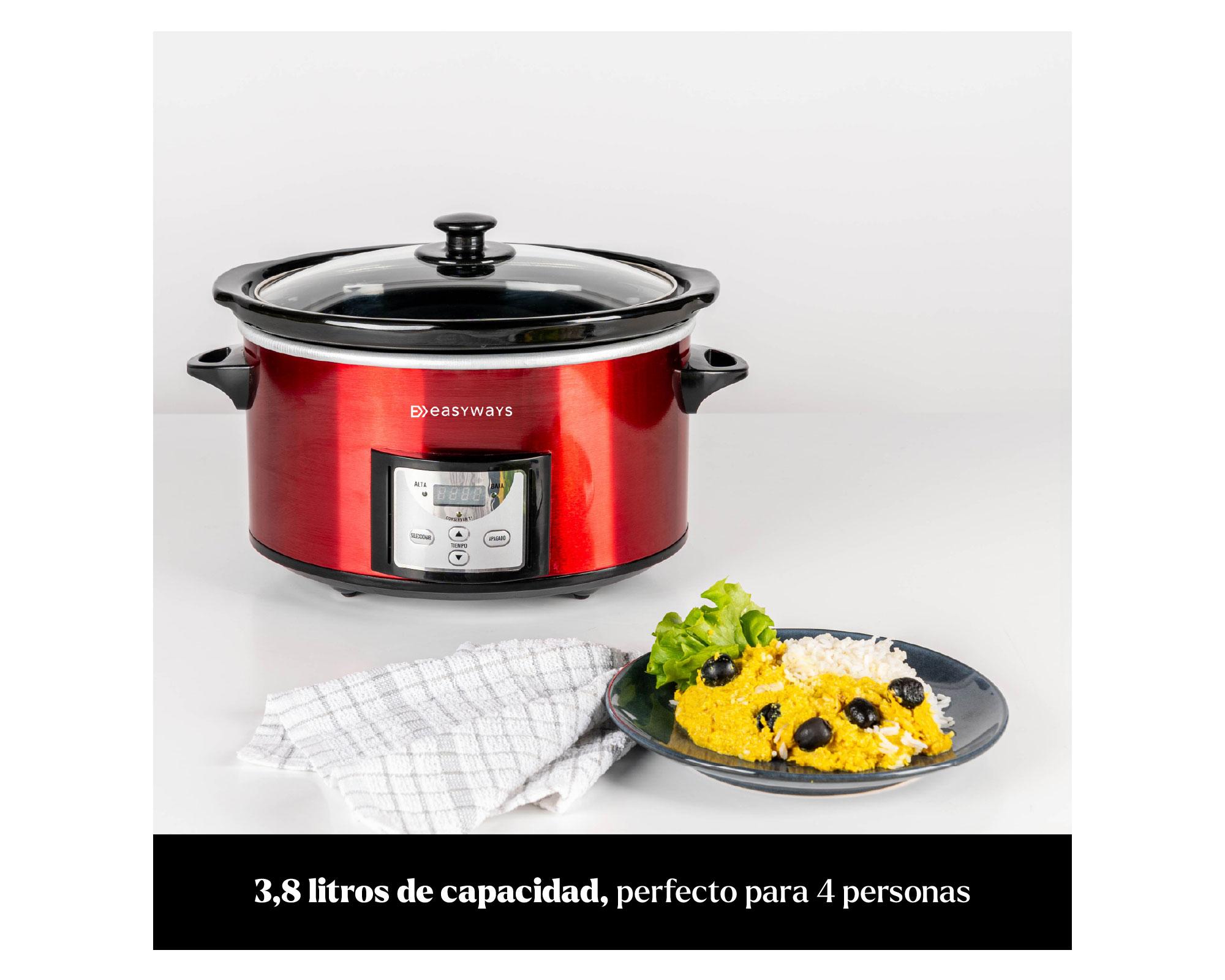 Olla de cocción Slow pot mini rojo 3.8 lt-3