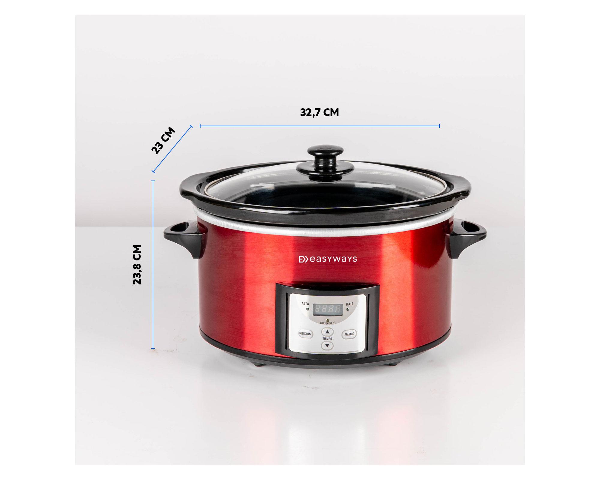 Slow Pot mini SCO-40 rojo 3.8 lt-5