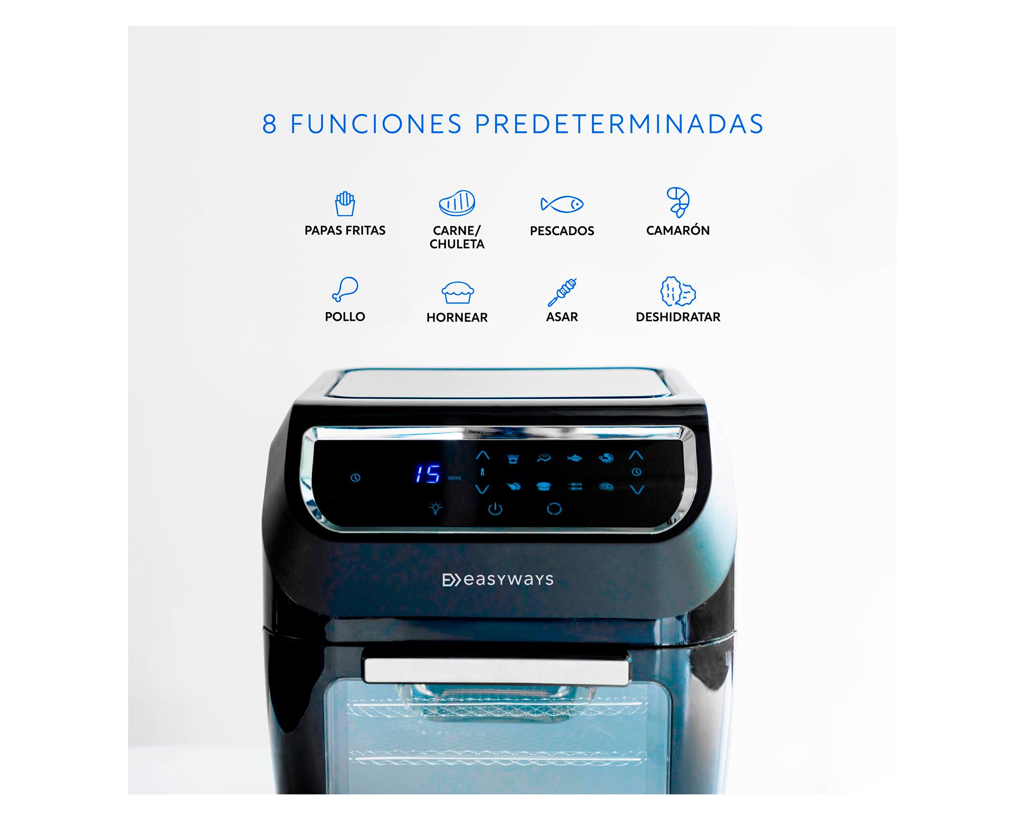 Freidora de aire 11,6 litros Air Fryer Plus negro EasyWays.-2