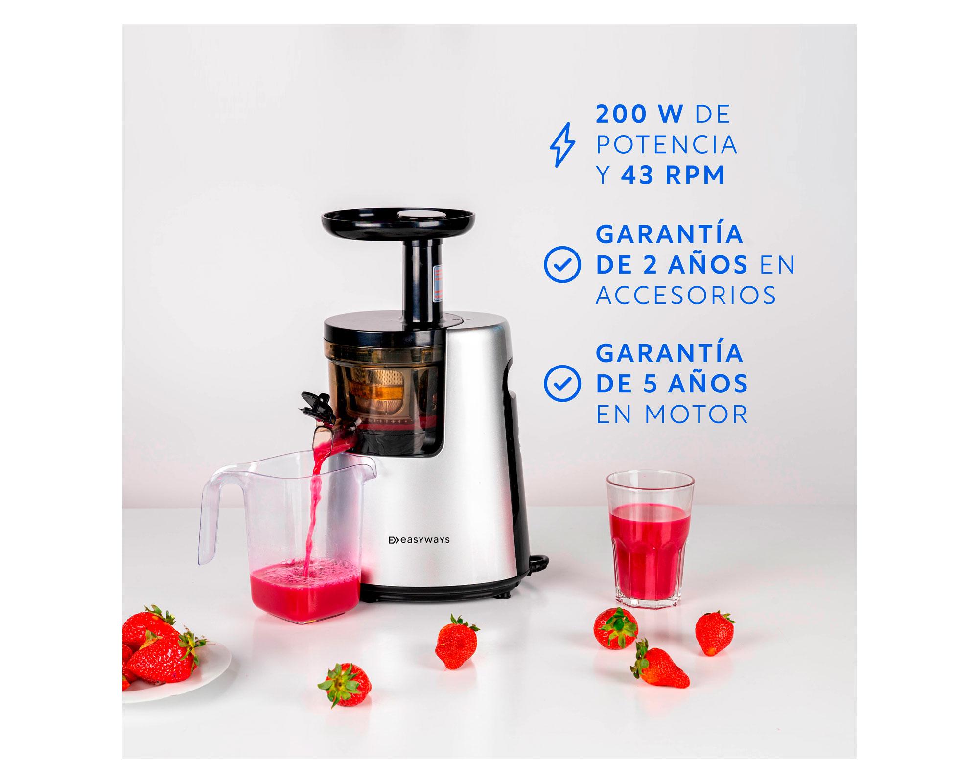 Prensadora de jugo 500 ml Slow Juicer Pro gris EasyWays.-2