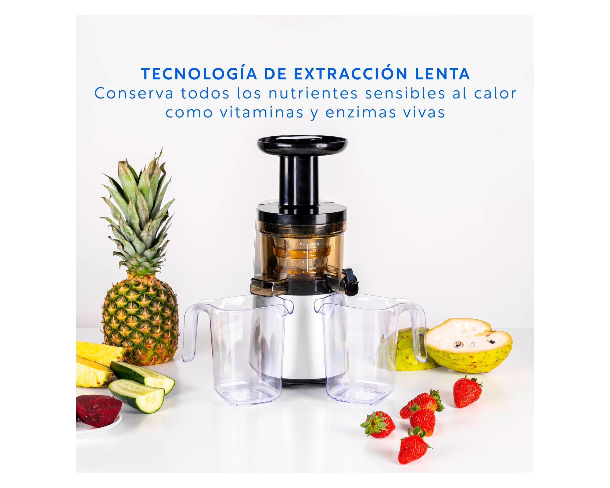 Prensadora de jugo 500 ml Slow Juicer Pro gris EasyWays.-1