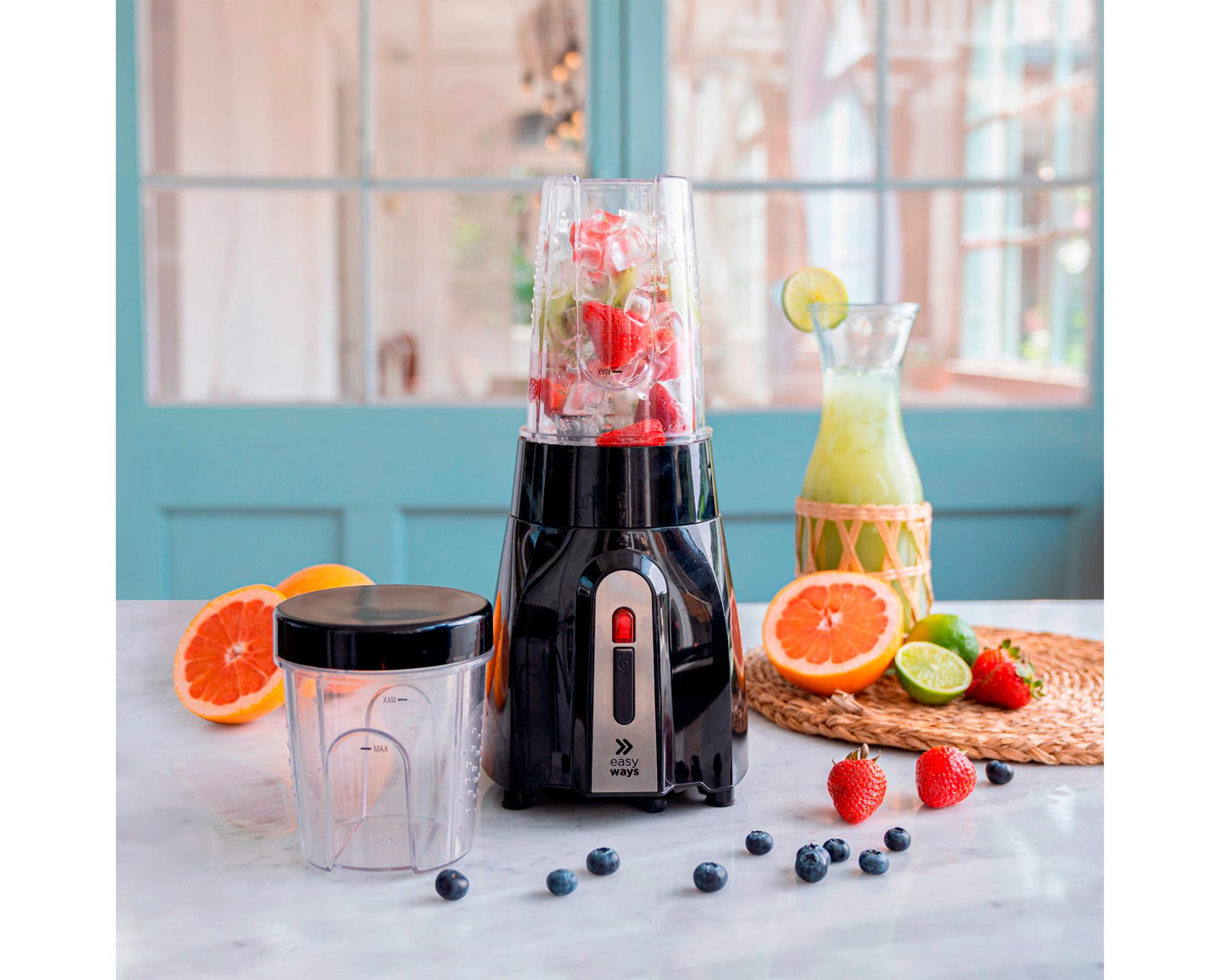 Licuadora personal 600 ml Nutri Blender negro EasyWays.-3