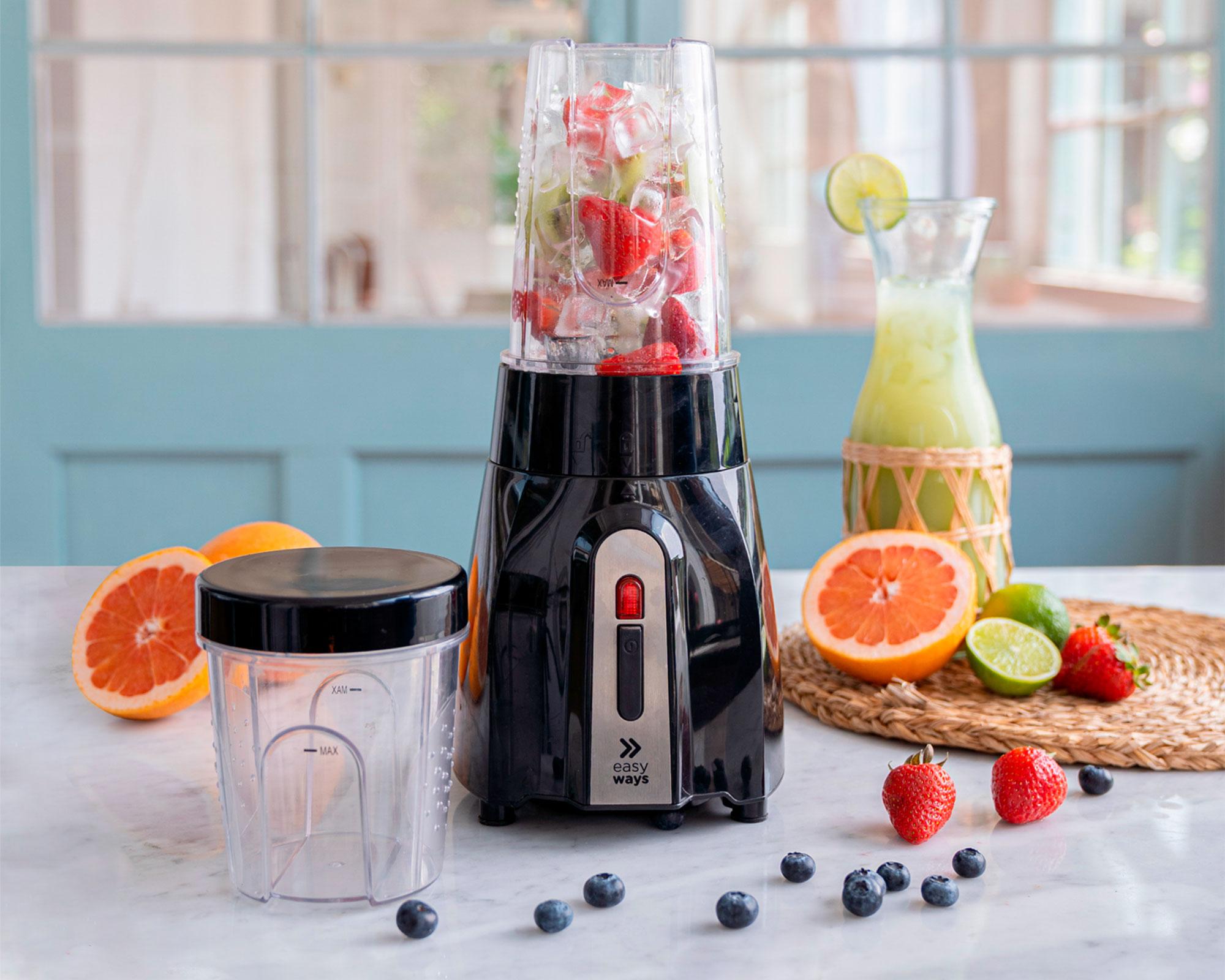 Licuadora personal 600 ml Nutri Blender negro EasyWays.-5