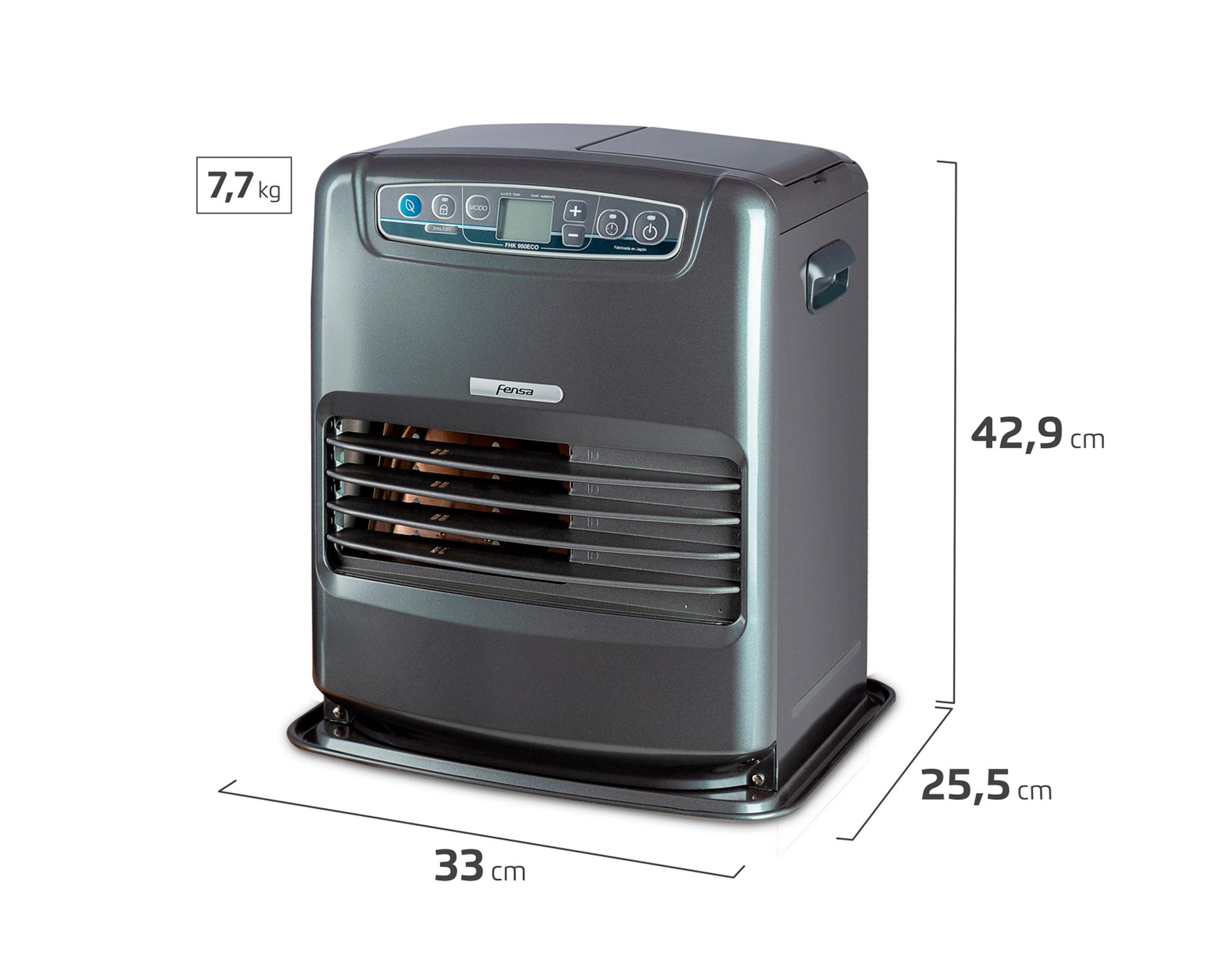 Estufa parafina láser 5 litros FHK 950 Eco gris-3