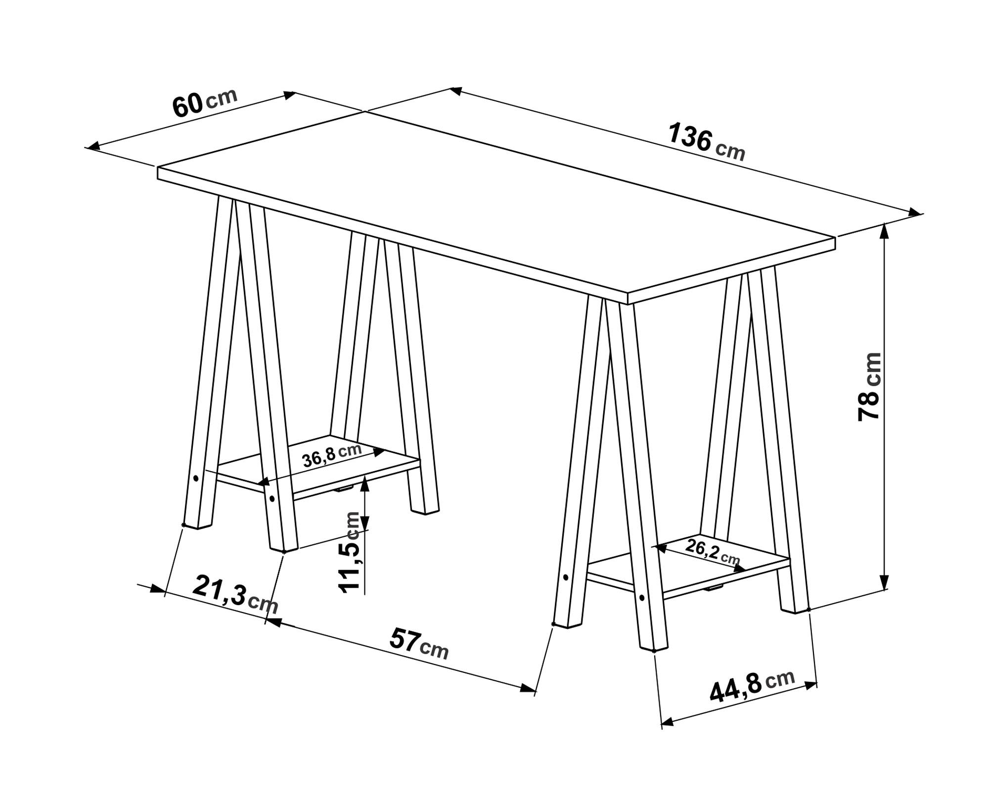 Escritorio 26111 blanco Decocasa.-2