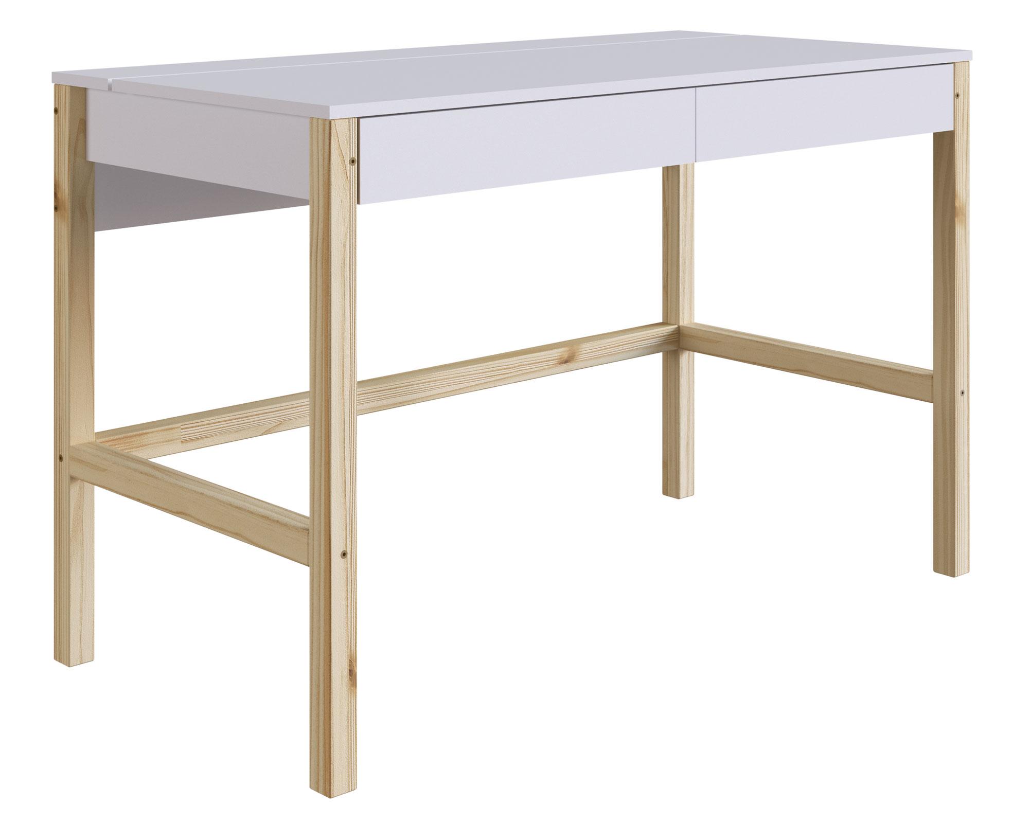 Escritorio 2 cajones 26112 blanco Decocasa.-0