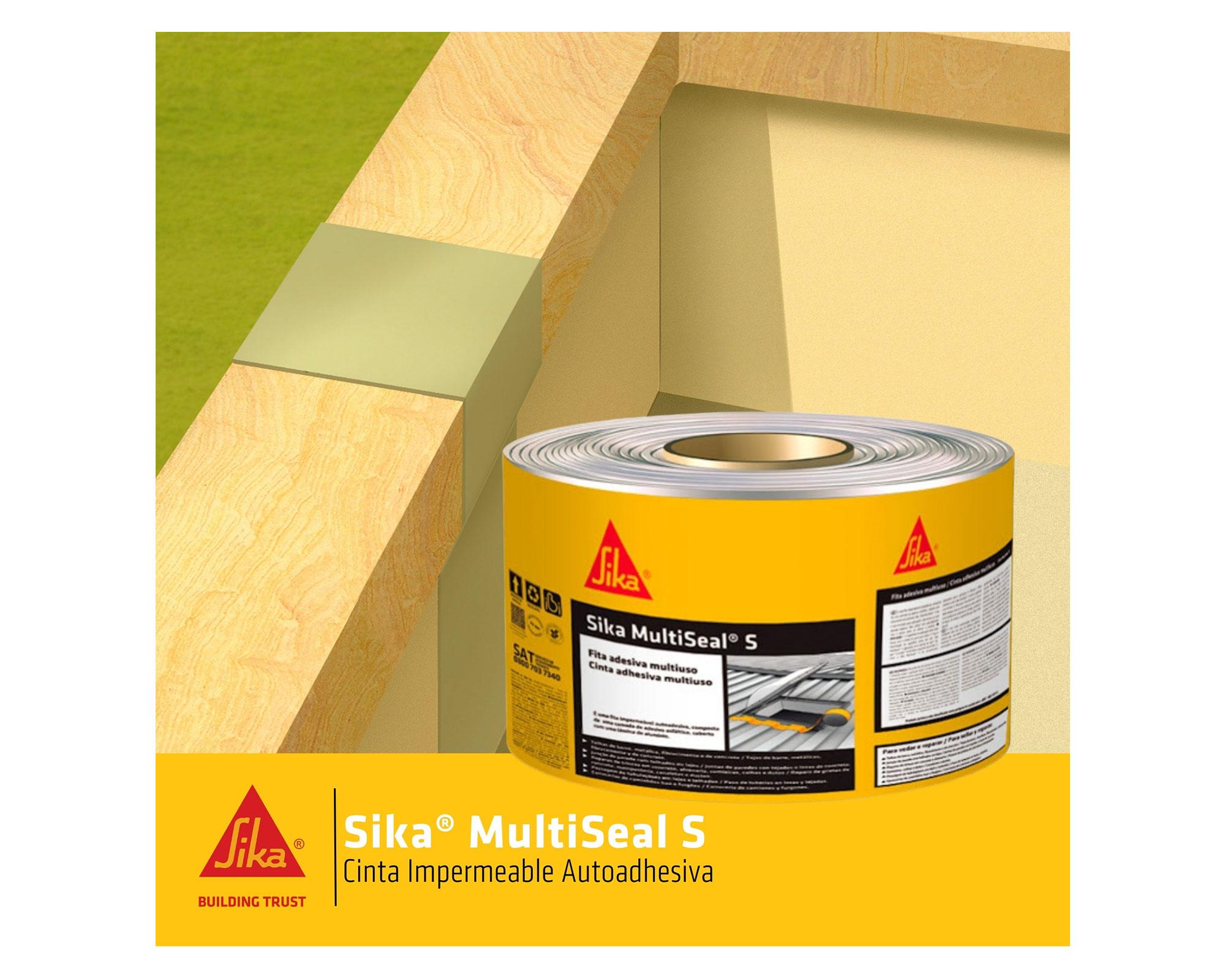 Cinta selladora tapagoteras 10 cm x 10 m Multiseal S plata Sika.-2