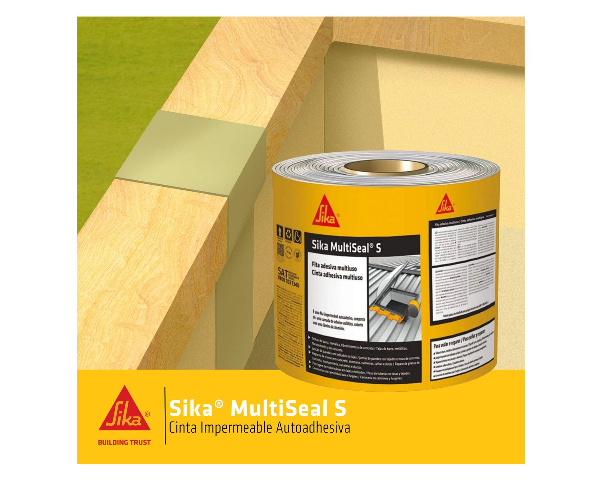 Cinta selladora tapagoteras 10 cm x 3 m Multiseal S plata Sika.-3