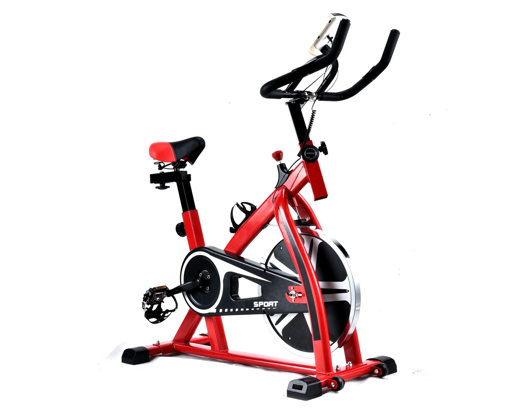 Bicicleta spinning rojo Parkdan.-1