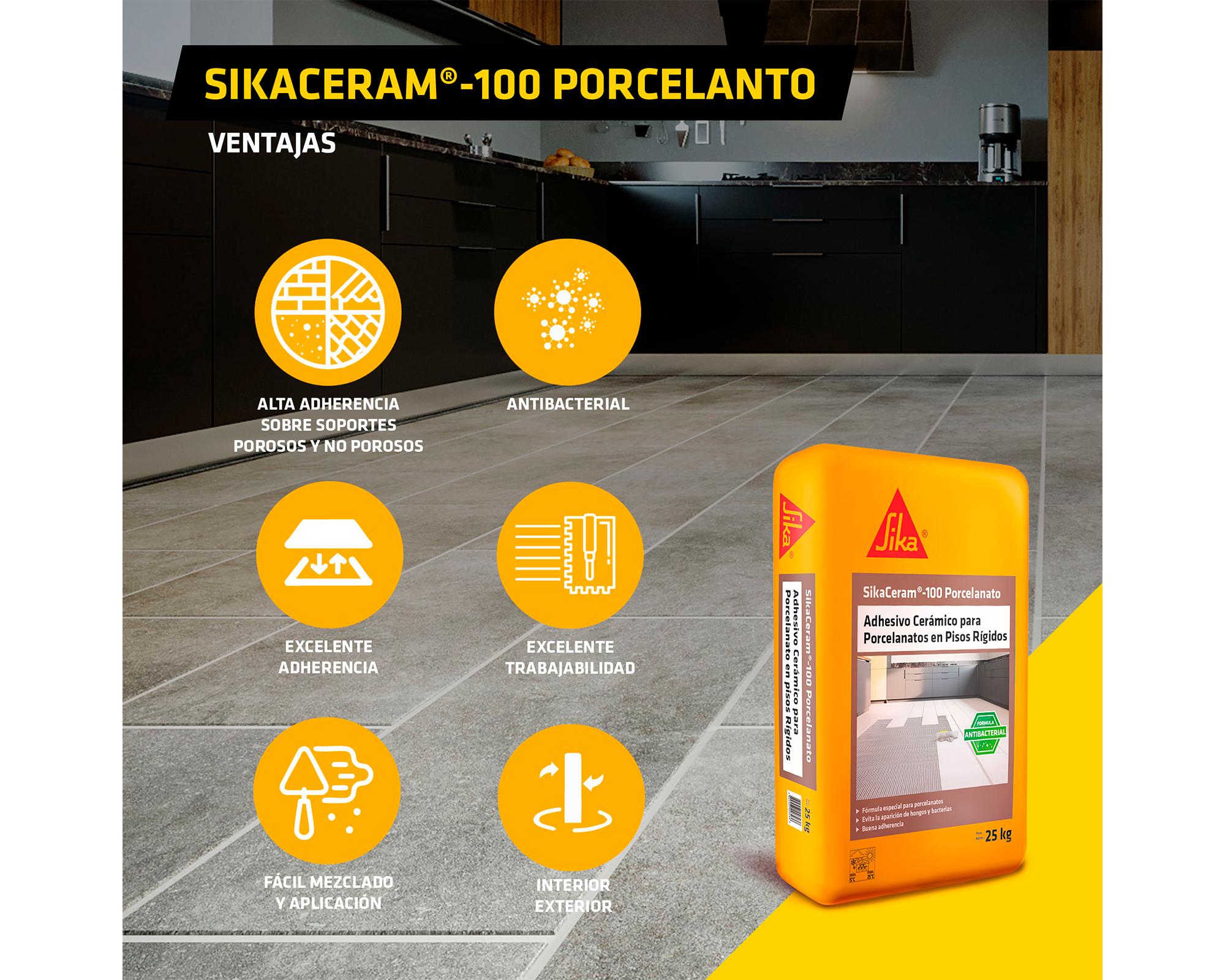 Adhesivo para porcelanato Sikaceram 25 kg-1