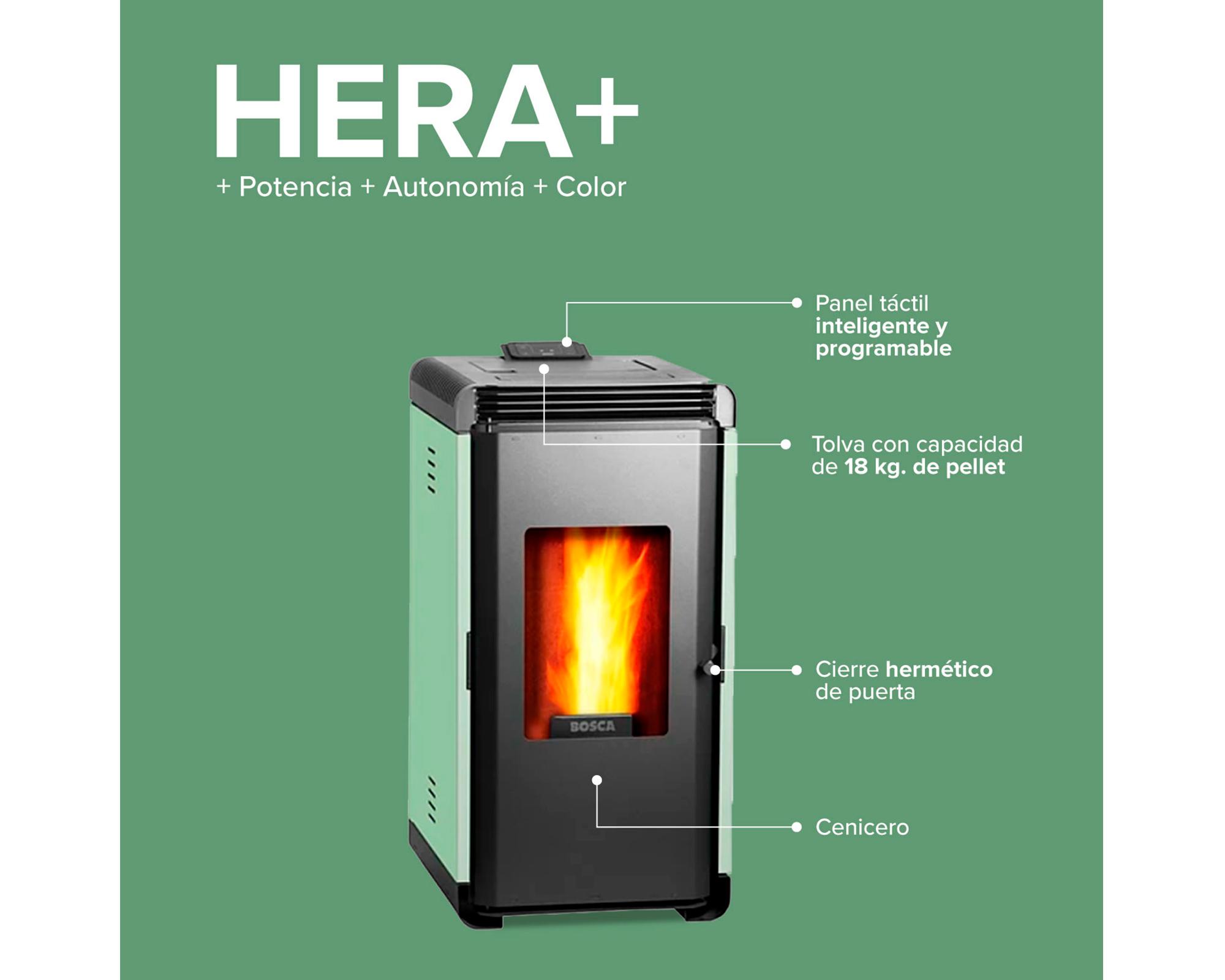 Estufa a pellet 9000kW HERA verde Bosca-2
