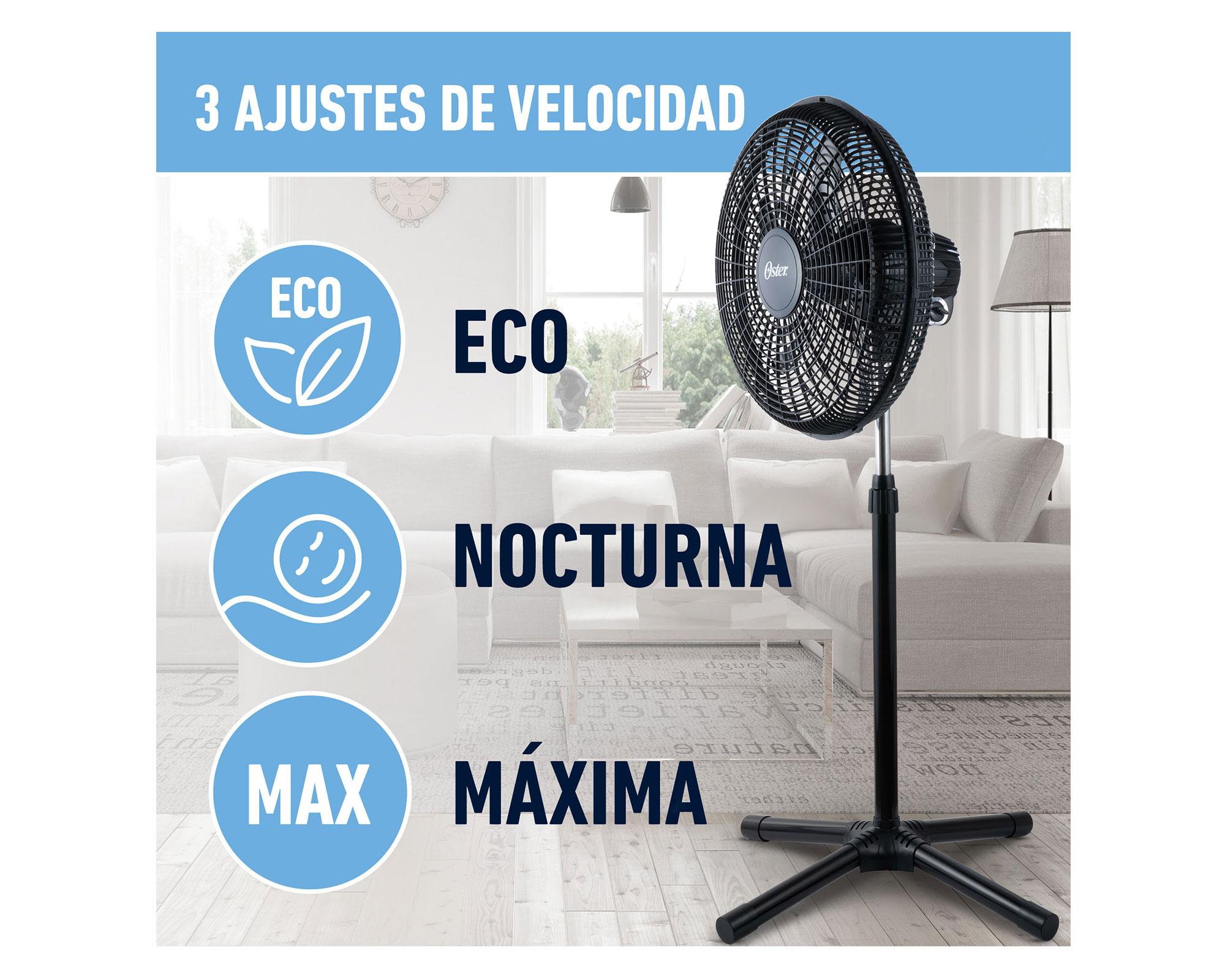Ventilador pedestal 45 cm OSF818-LA051 negro Oster.-3
