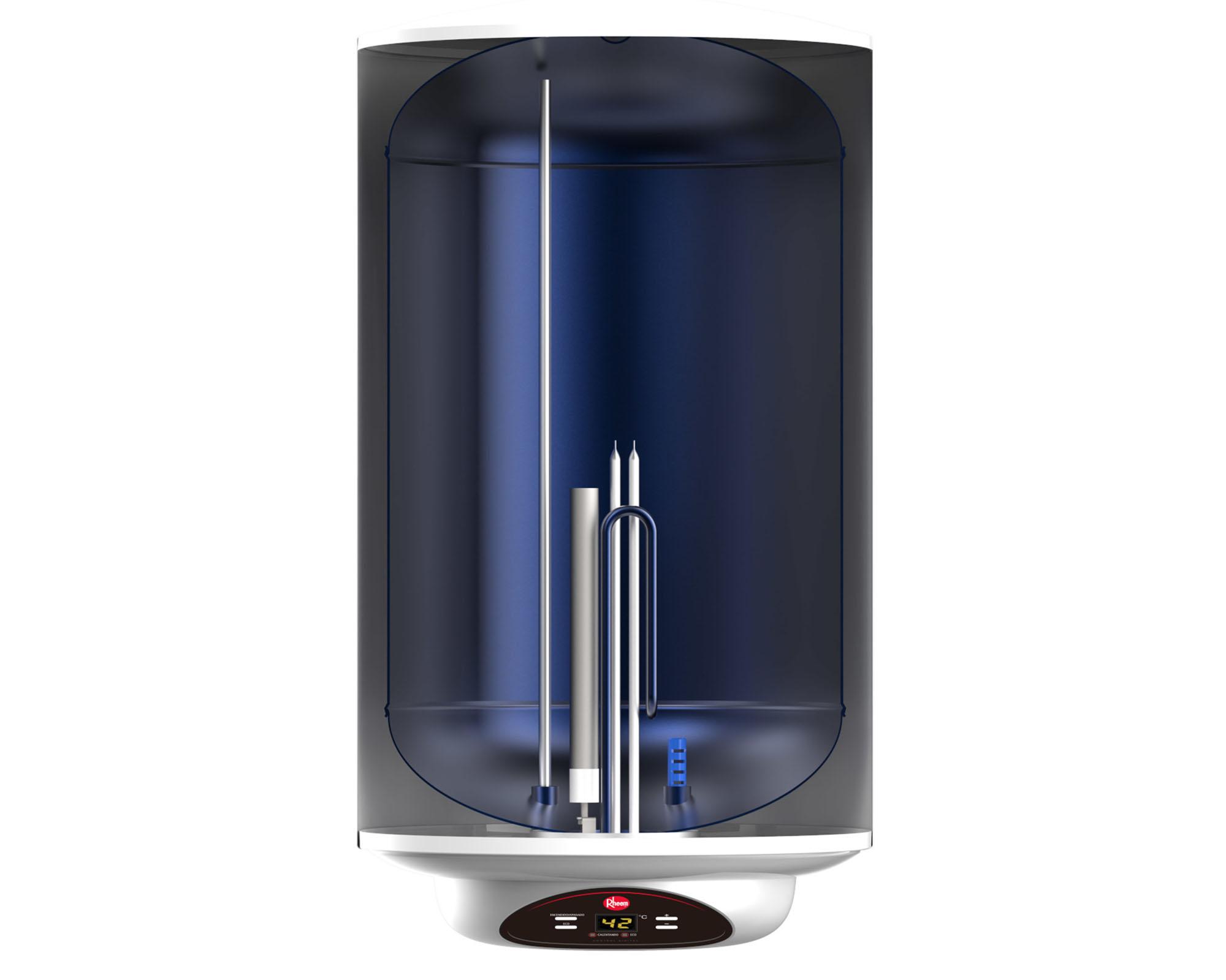 Termo eléctrico digital 50 litros blanco Rheem.-2