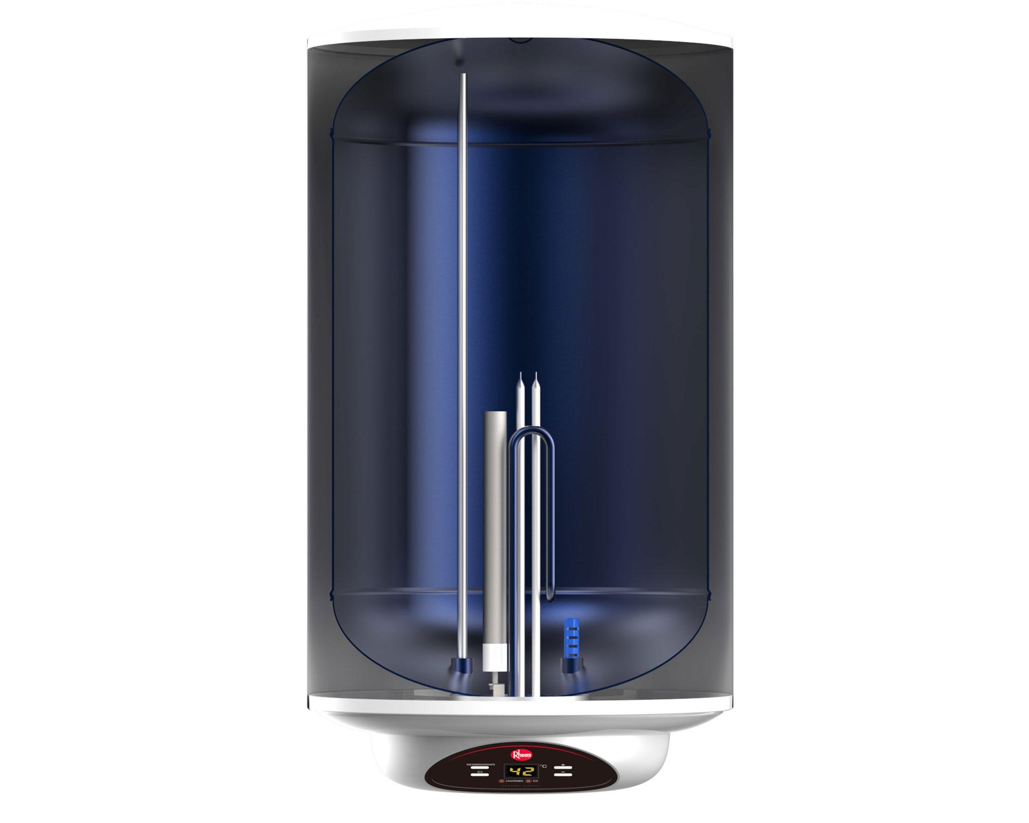 Termo eléctrico digital 80 litros blanco Rheem.-6