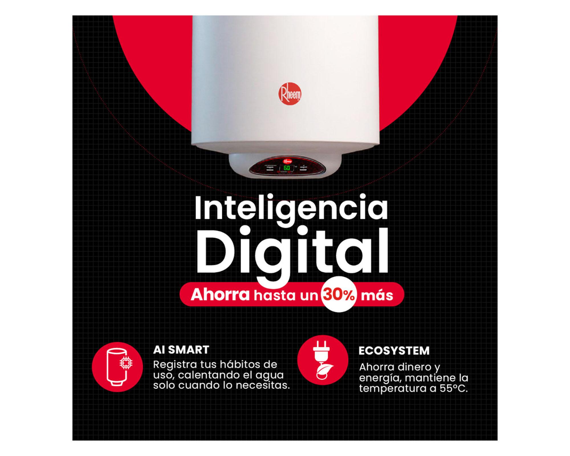 Termo eléctrico digital 120 litros blanco Rheem.-3