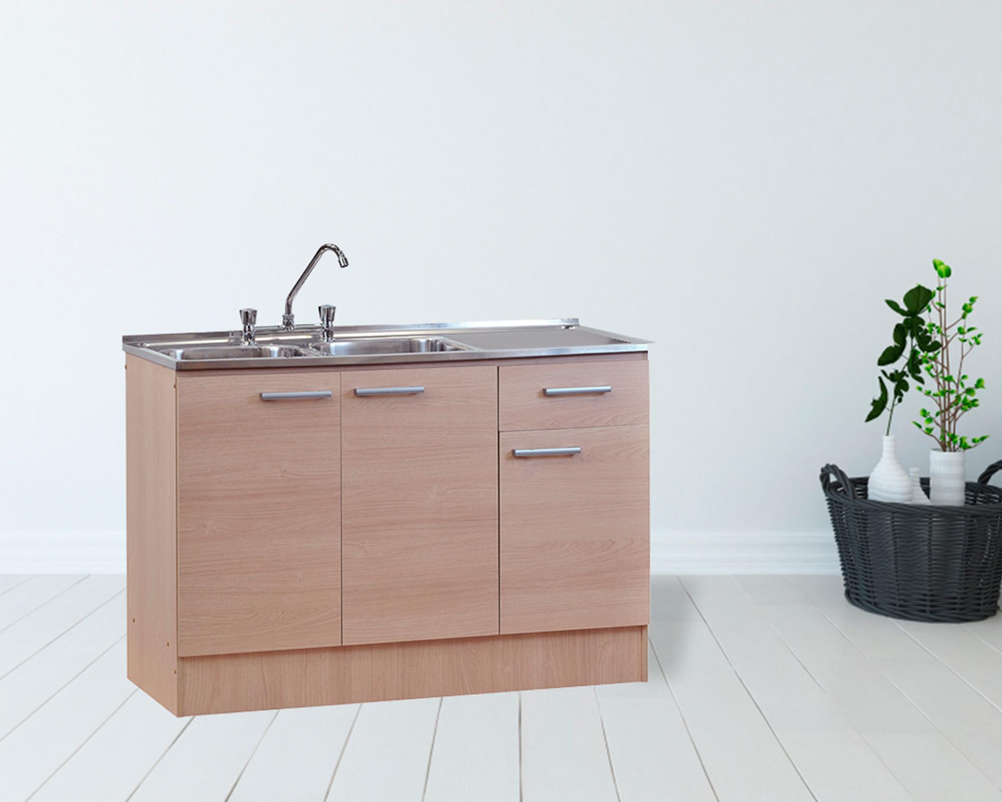 Mueble base lavaplatos beige Mobikit.-3