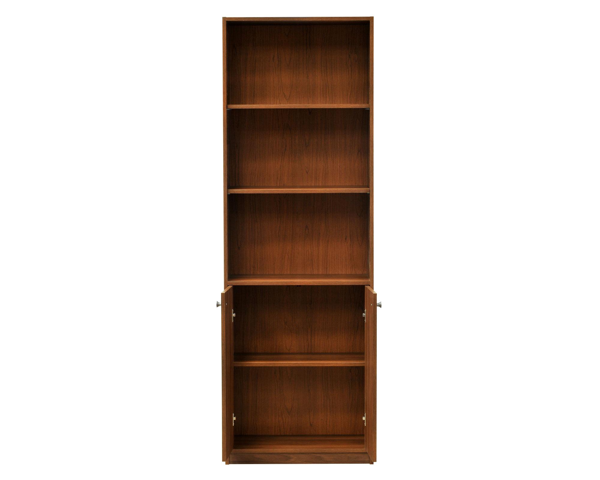 Librero 2 puertas nogal Mobikit-1