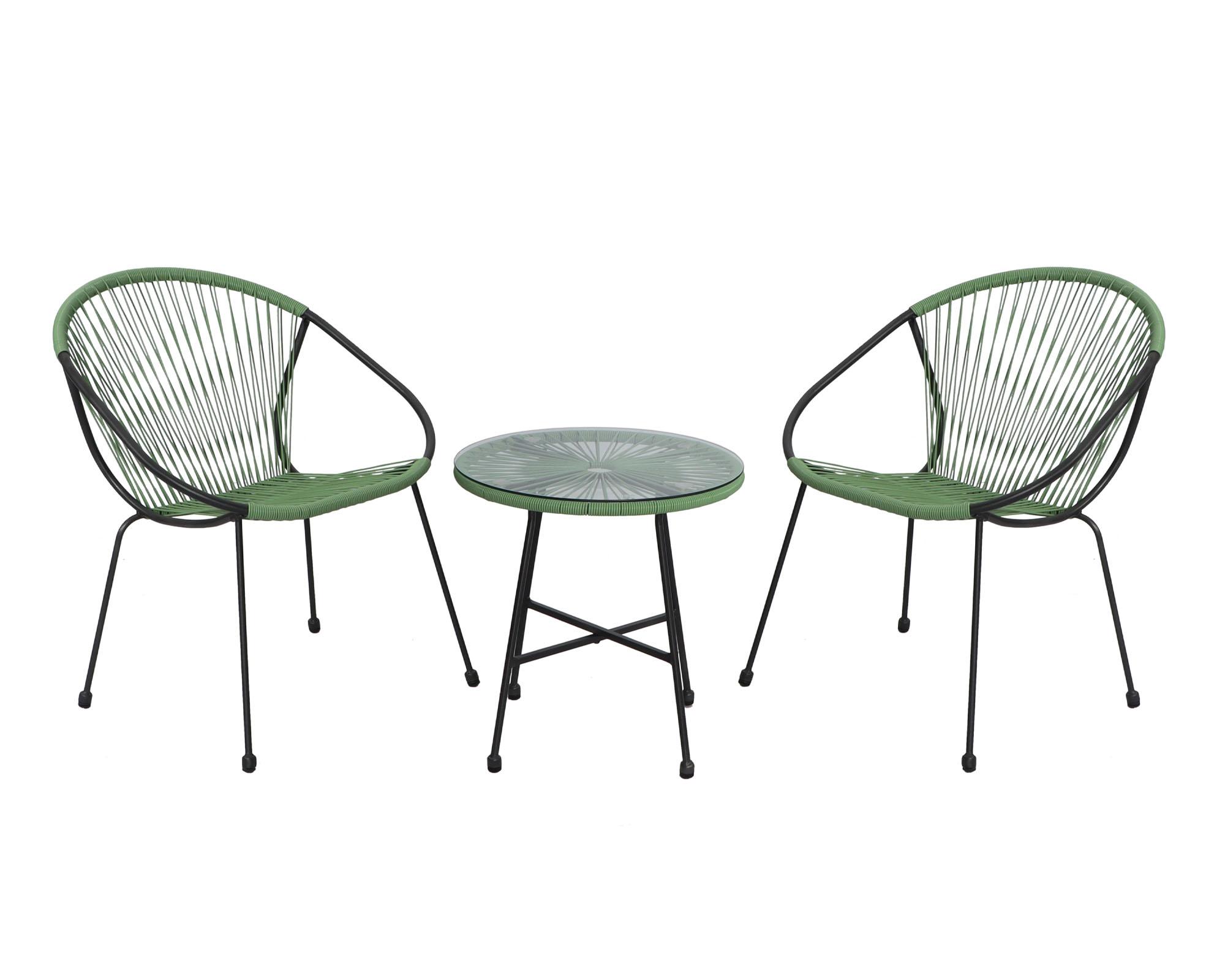 Set terraza 2 personas Silvestre verde Outzen-0