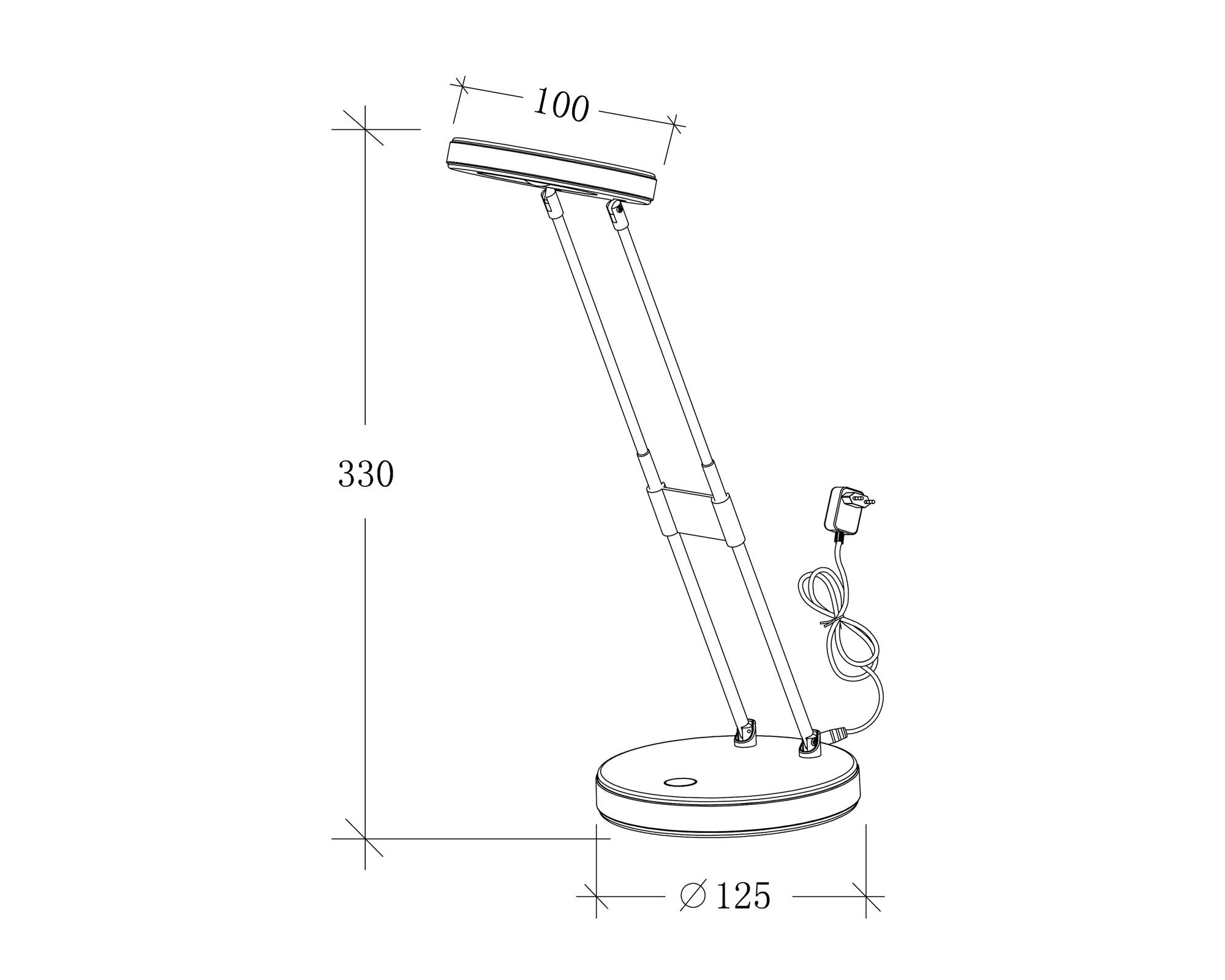 Lámpara de escritorio LED Cora cromo Abitare-3