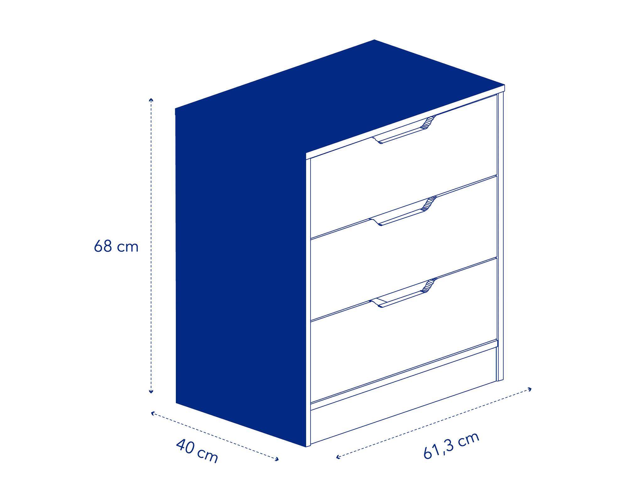 Cómoda Misuri 3 cajones Cz roble santana-4