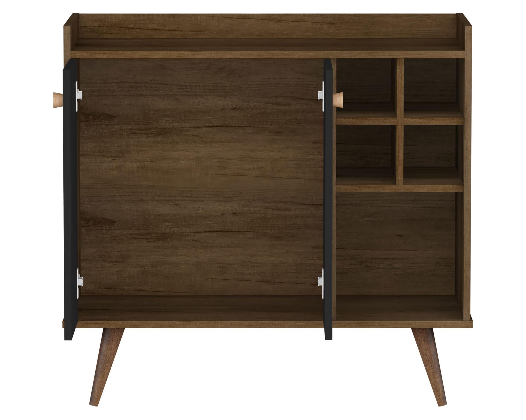 Arrimo 2 puertas canela/negro Be Design.-1