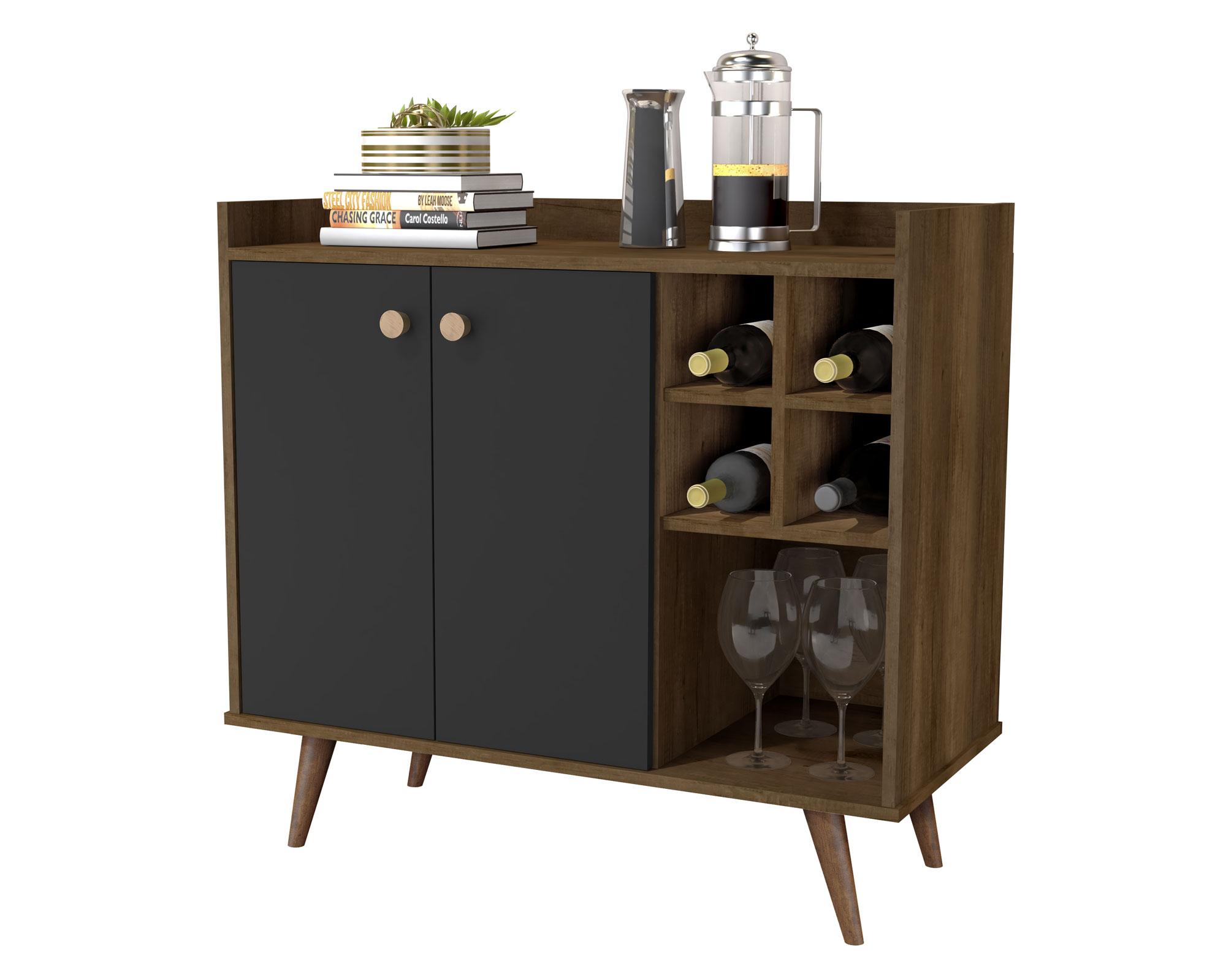 Arrimo 2 puertas canela/negro Be Design.-2