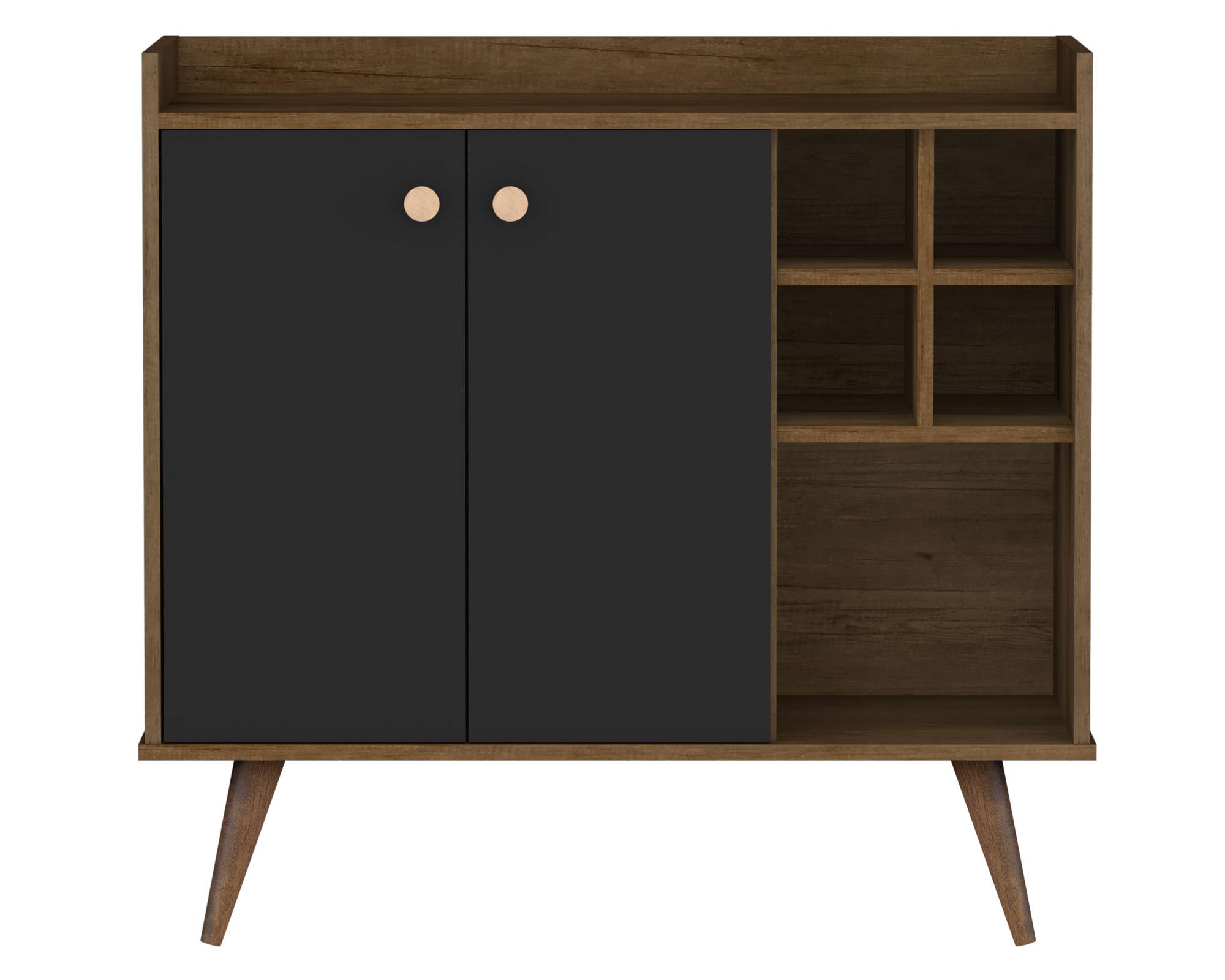 Arrimo 2 puertas canela/negro Be Design.-0