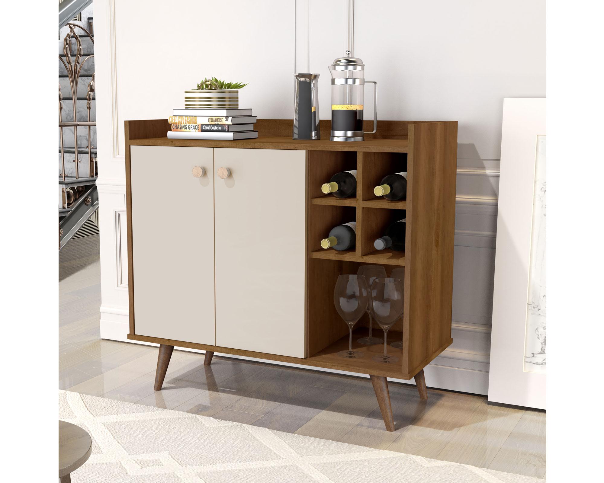 Arrimo 2 puertas perla/café Be Design.-3