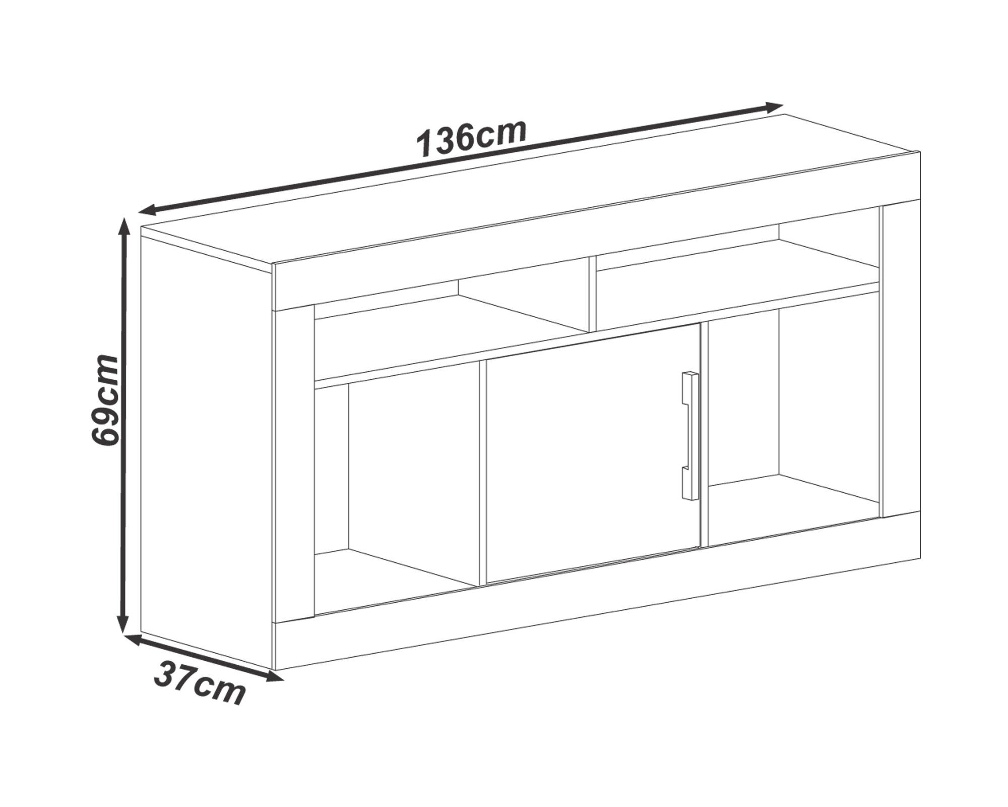 Rack TV 55'' Voli mocca/blanco M+Design-4
