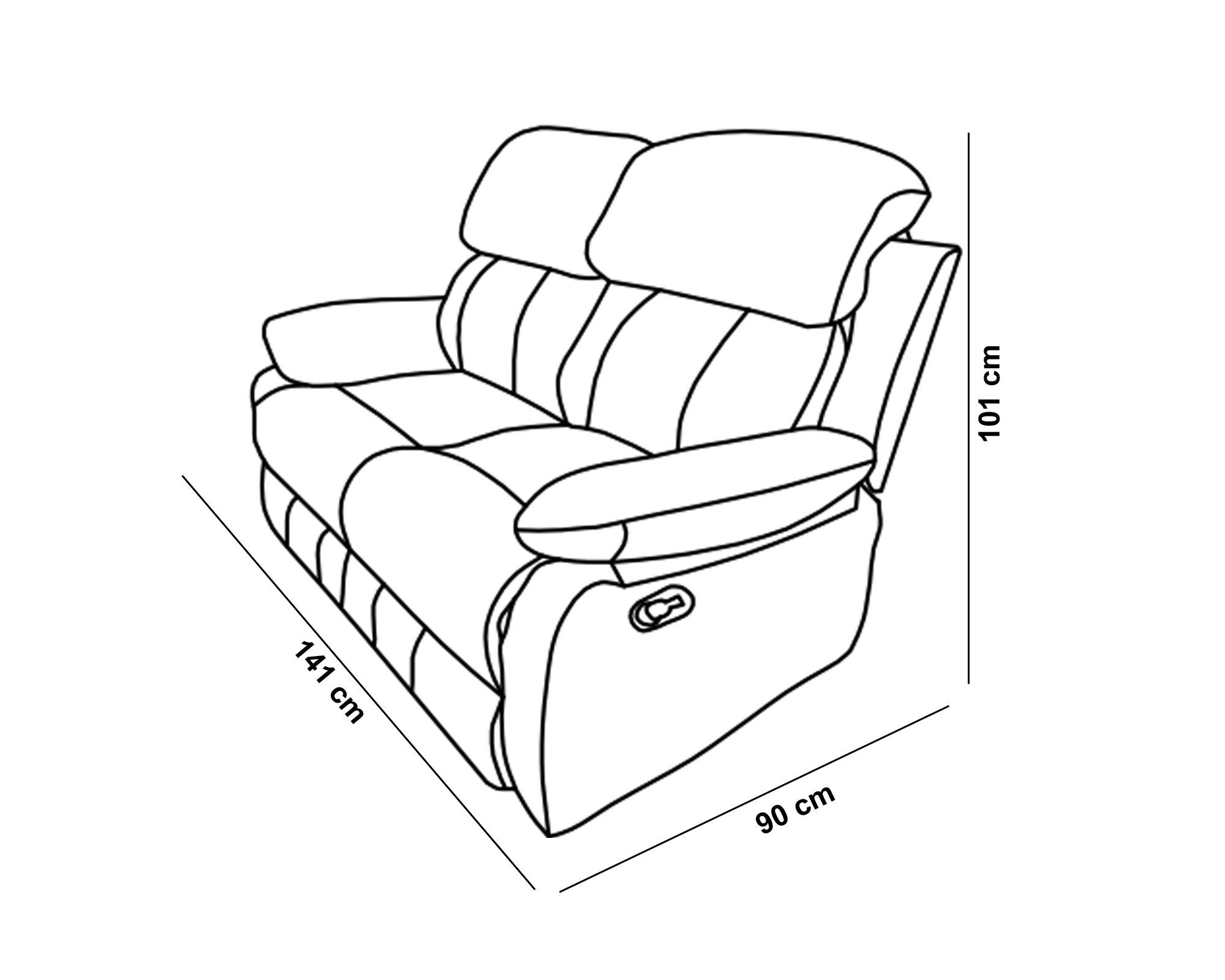 Sofá reclinable Albert gris claro M+Design-7