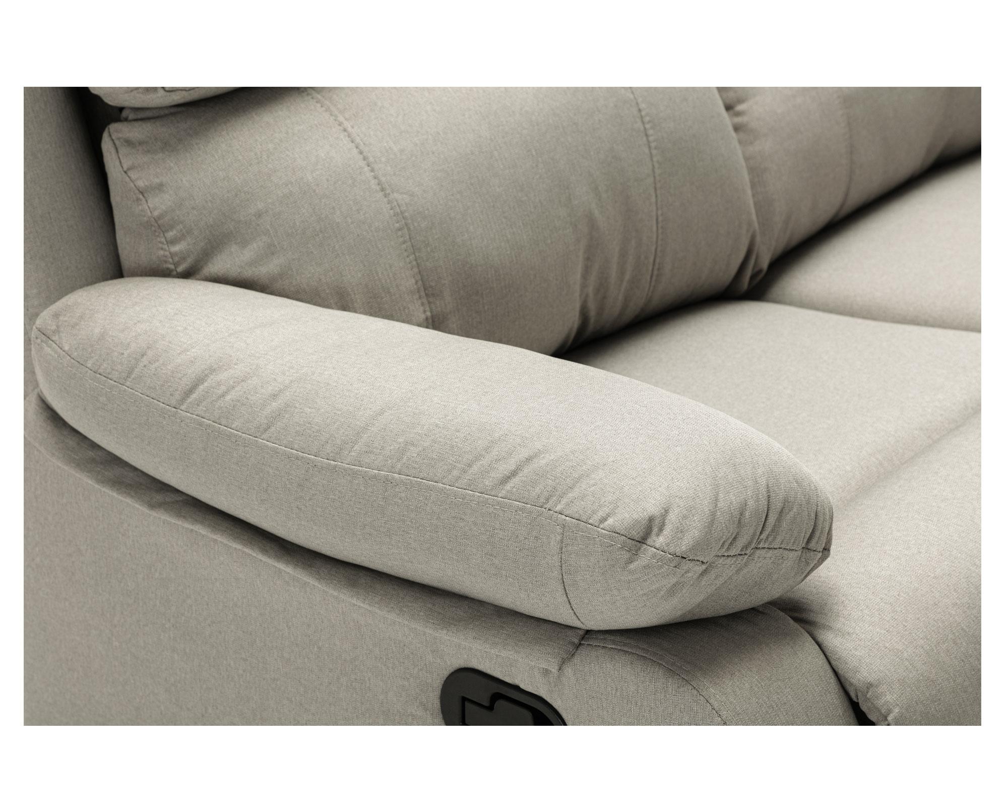 Sofá reclinable Albert gris claro M+Design-4