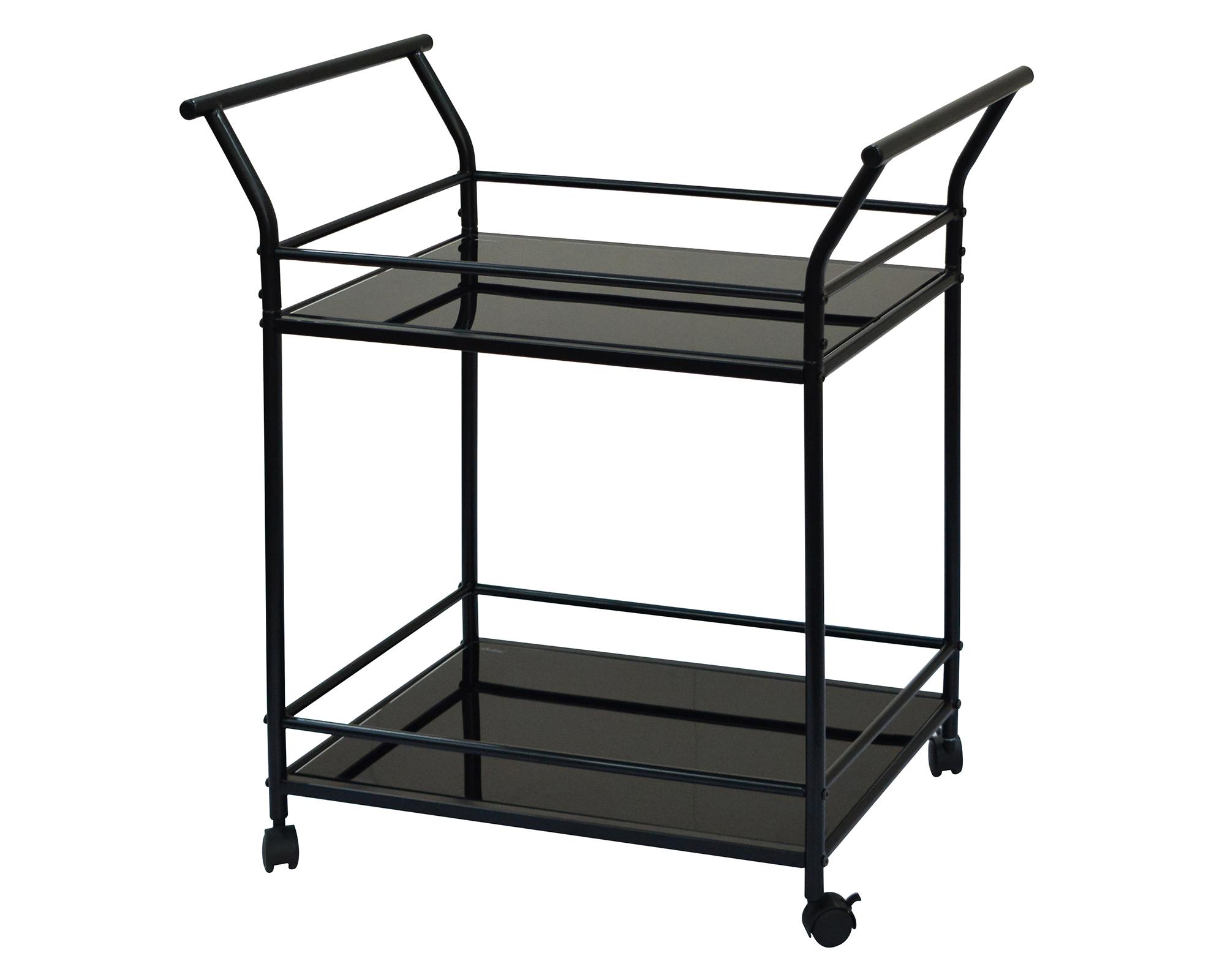 Carro bar negro 81x75x44.5 cm-1