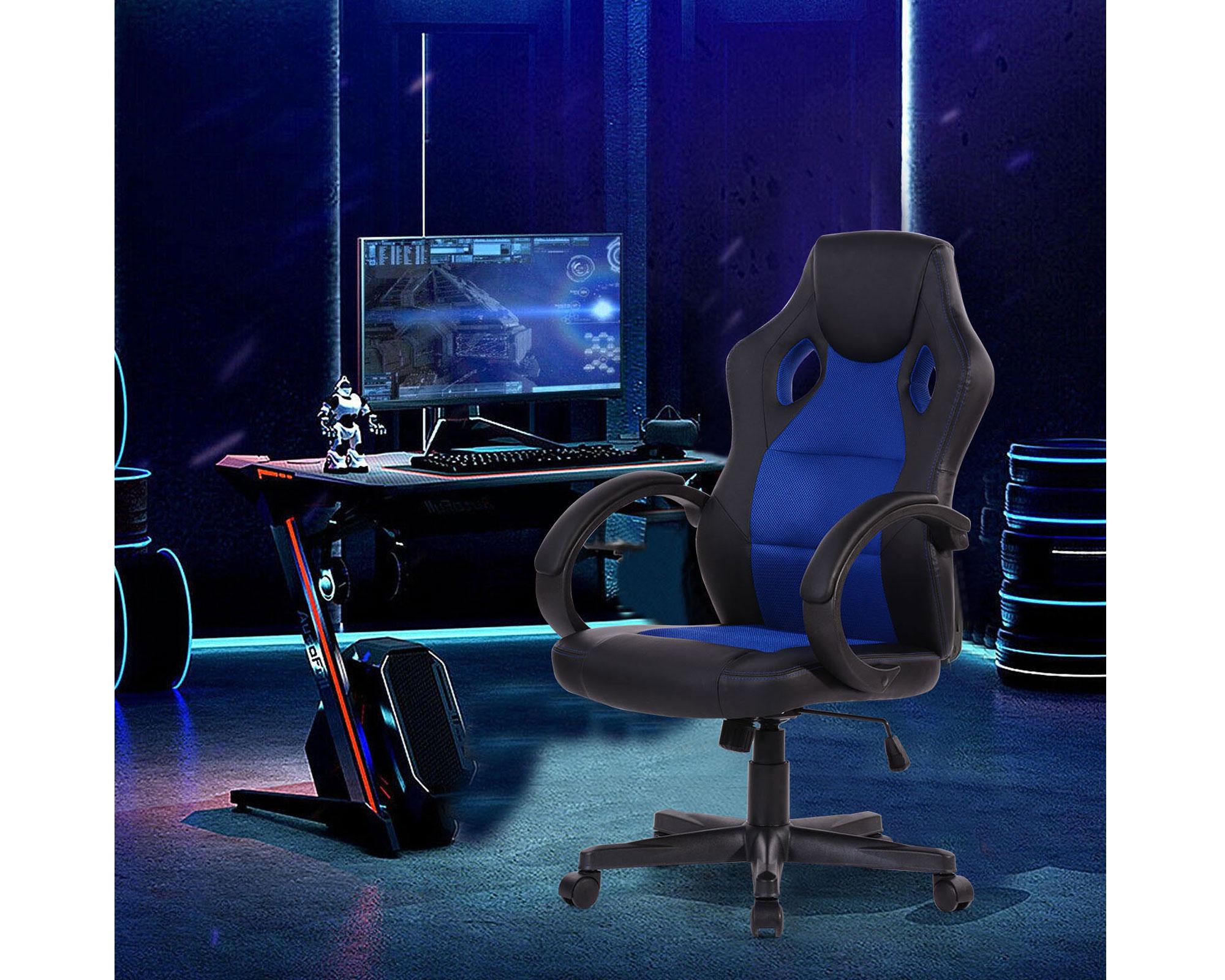 Silla gamer azul/negro M+Design-3