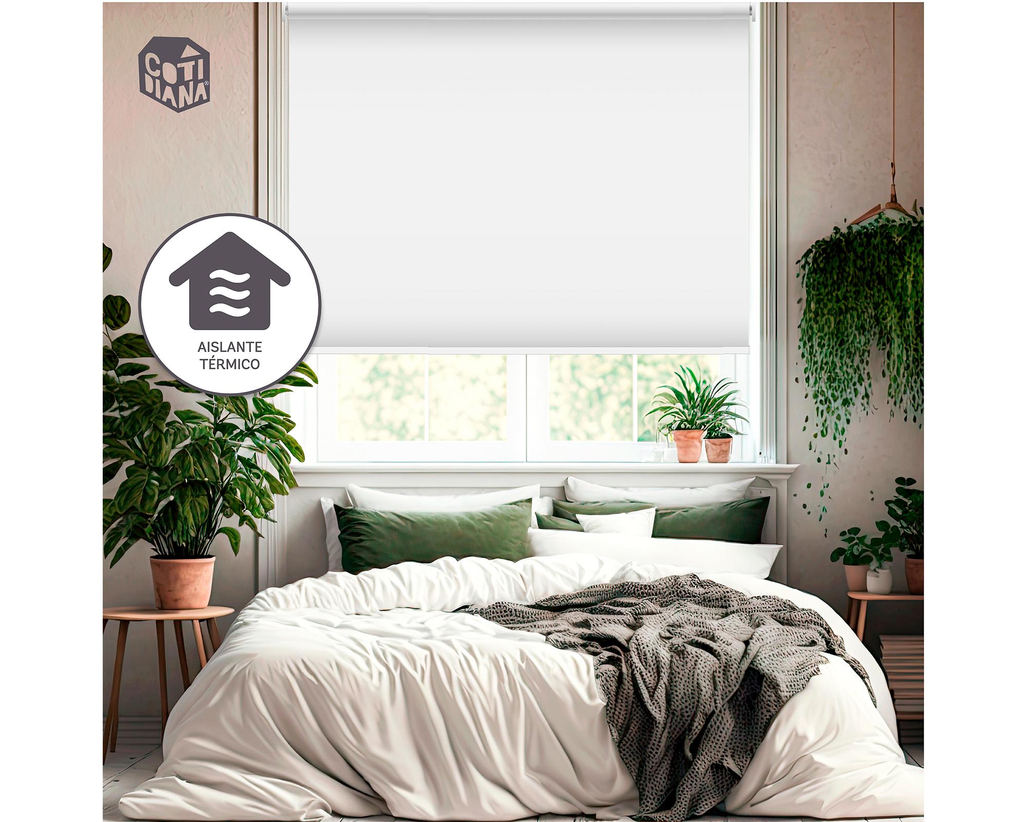 Cortina roller blackout 250x250cm cm liso gris claro Cotidiana-7