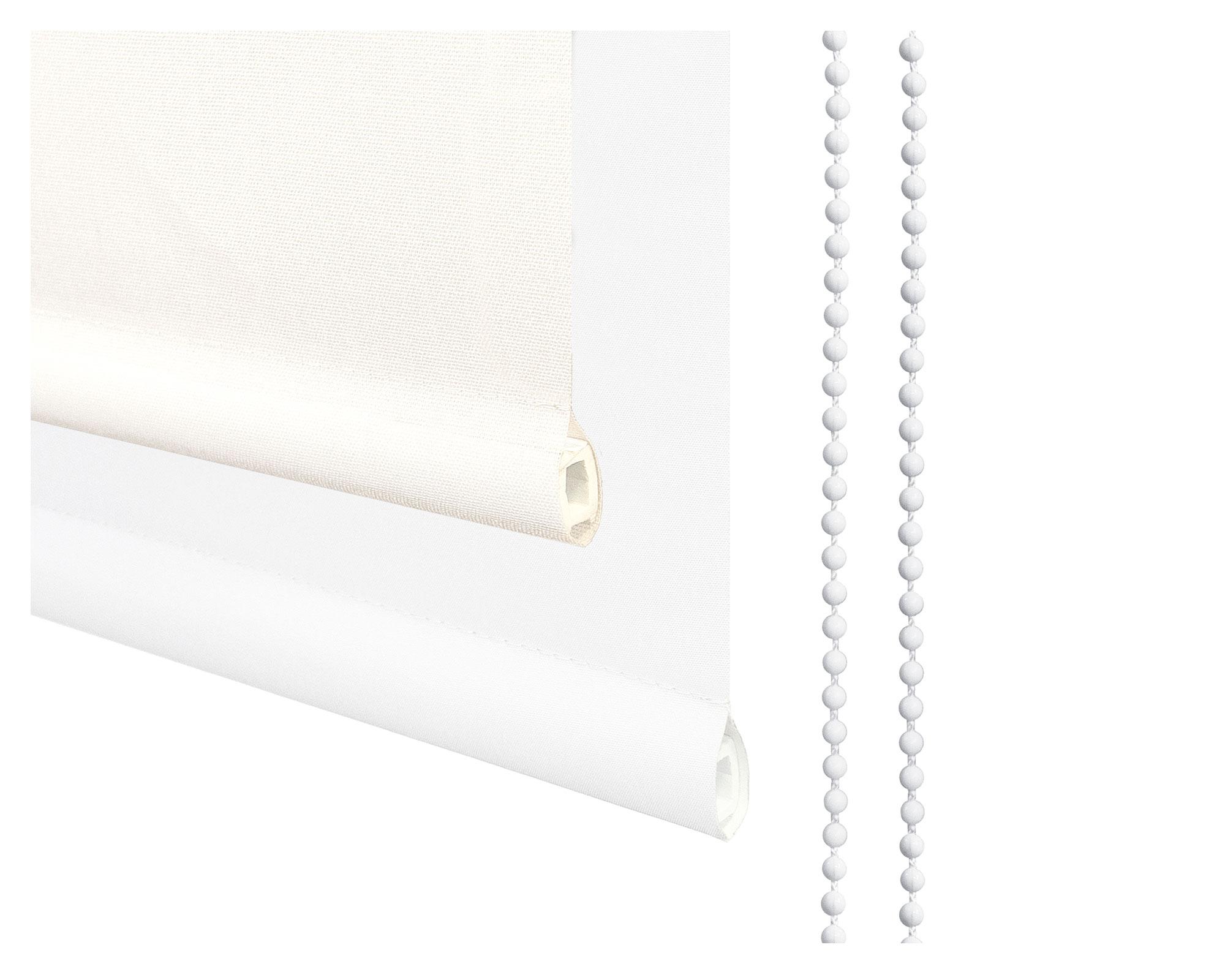 Cortina roller blackout doble 250x250 cm liso blanco Cotidiana-3