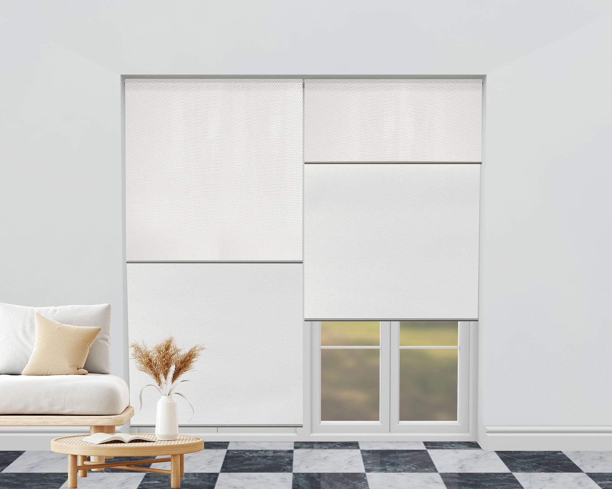 Cortina roller blackout doble 160x250 cm Sunscreen blanco Cotidiana-6